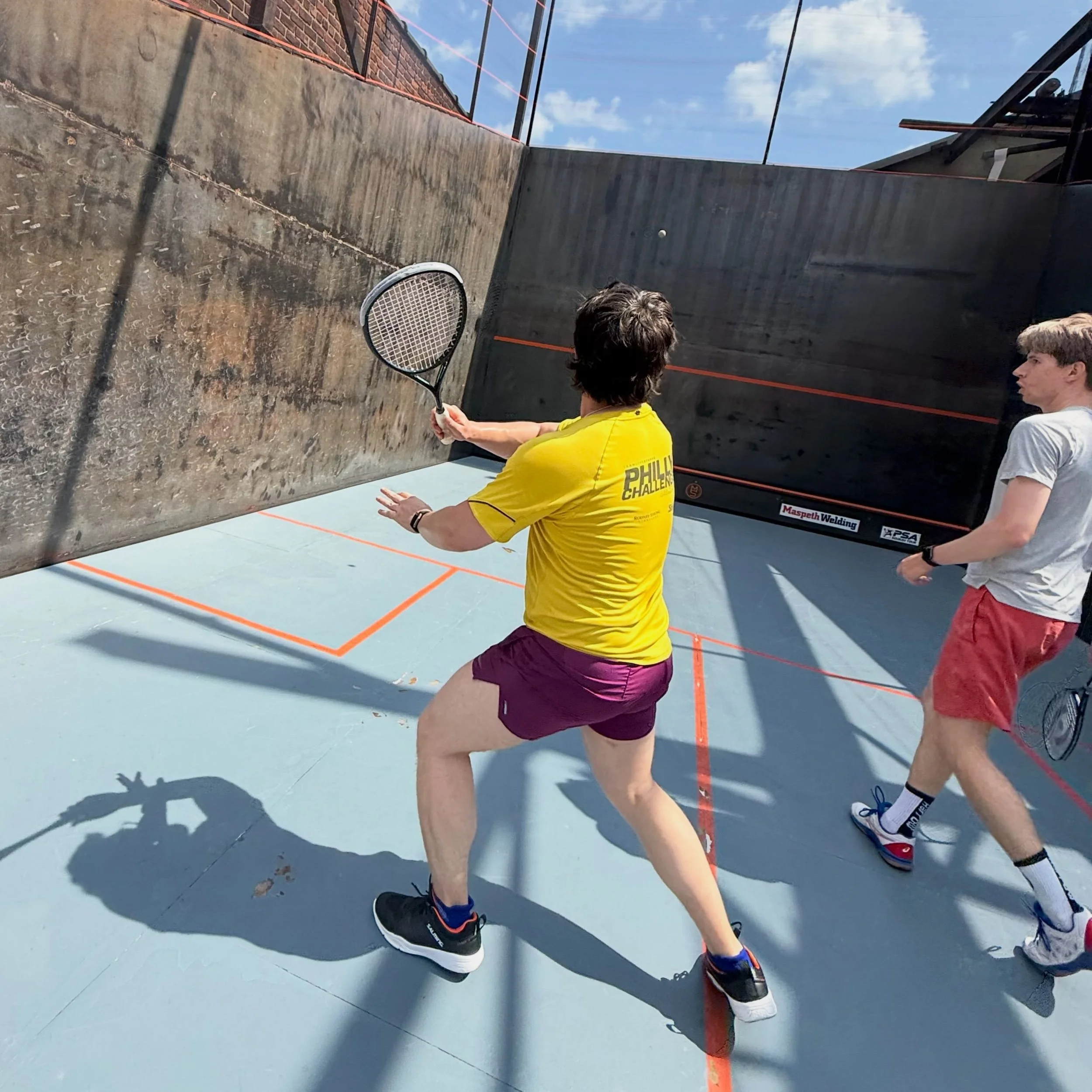 Matt and Sasha. Thanks for coming out to play in the NYC Summer Open. 

#squash #outdoorsquash @nysquash