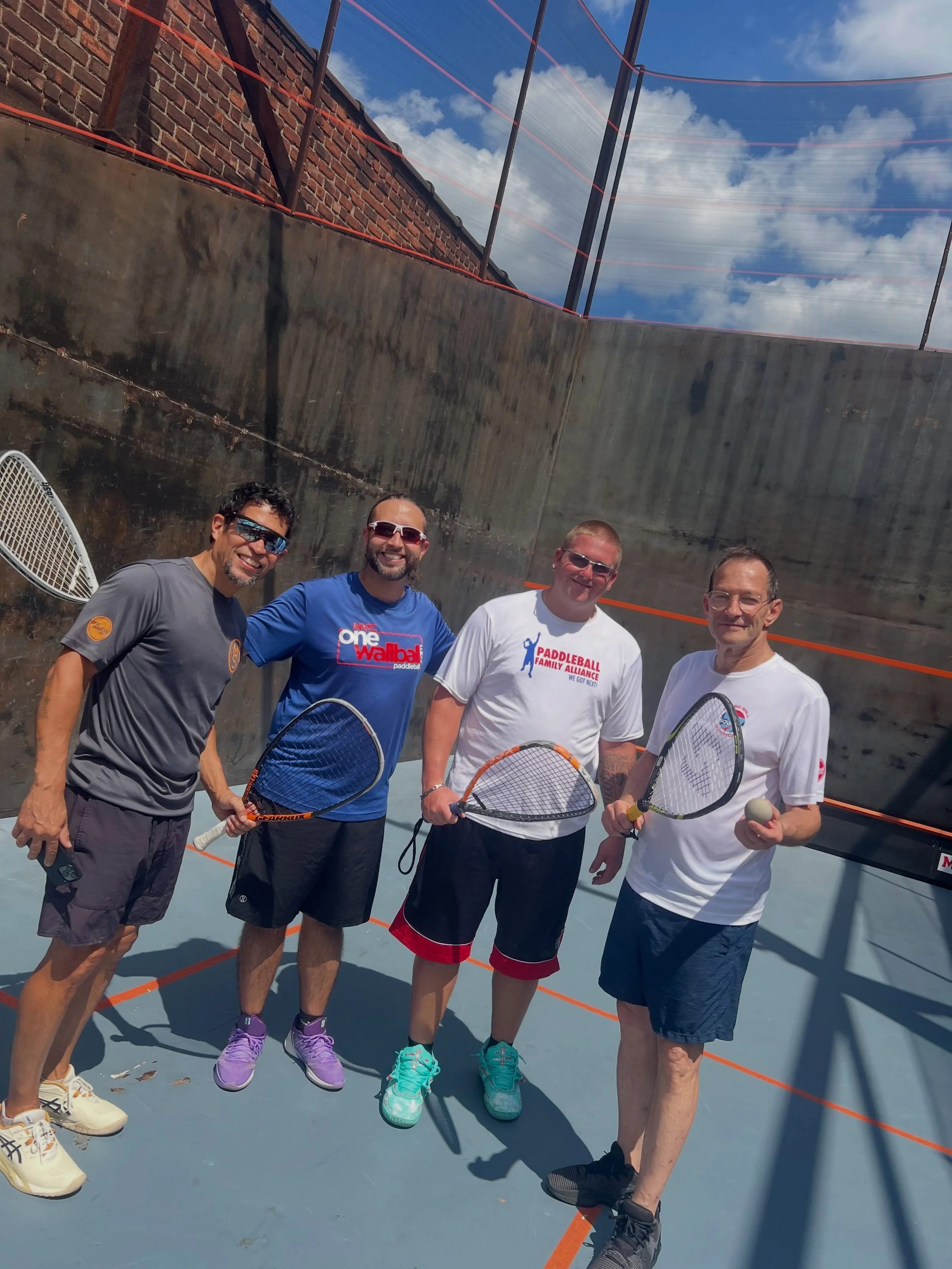 Squash57 is planted here @maspeth.squash bringing together paddleball, racketball, and squash on the steel court. 

Join us. MaspethSquash.com

#paddleball #racketball #squash 

Thank you @restrungmag for helping us grow.