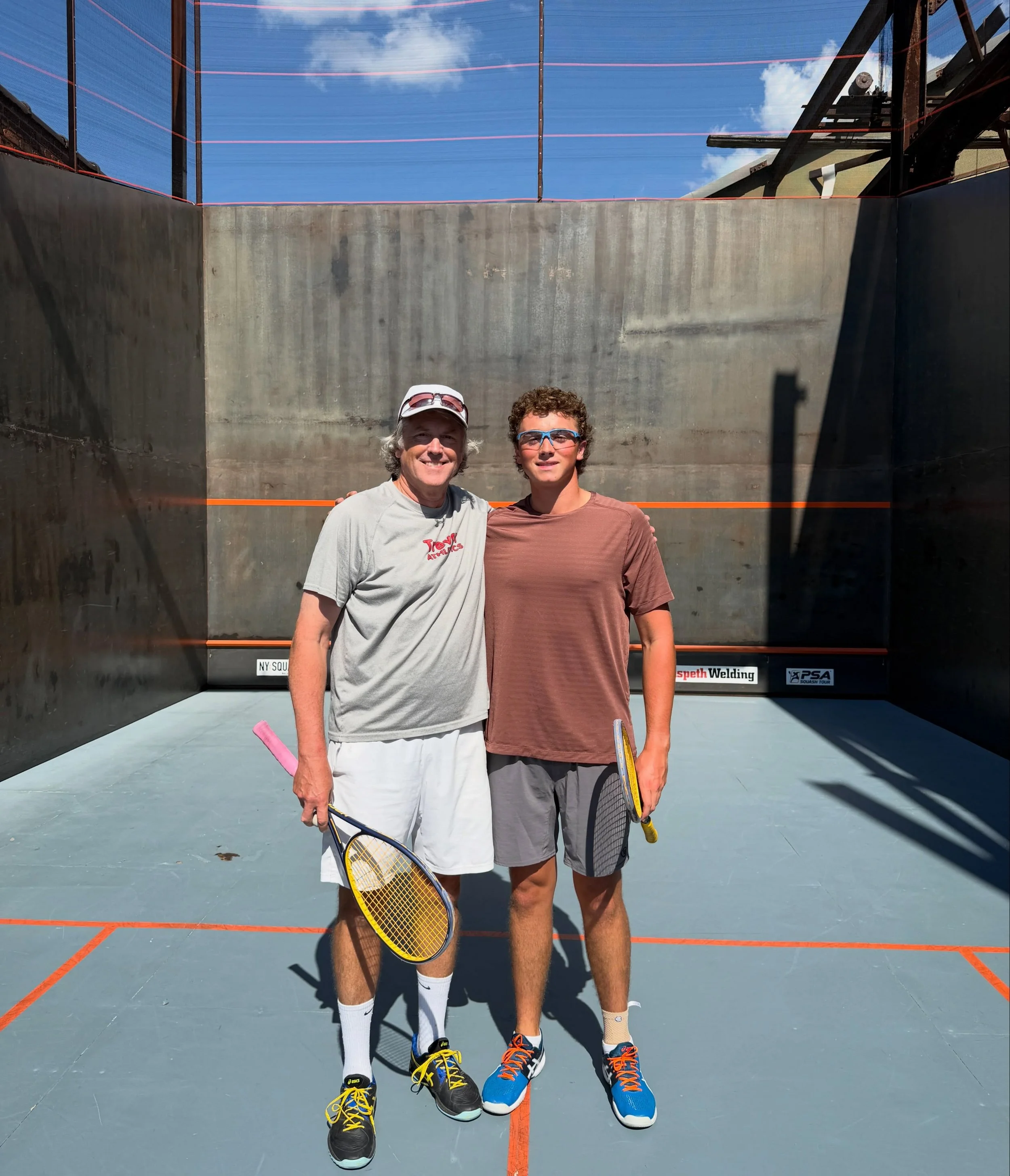 Beaming Beamans on a beautiful day for squash. 

Thanks for your support and encouragement @johnbeaman203 

#squash #outdoorsquash #itsinqueens