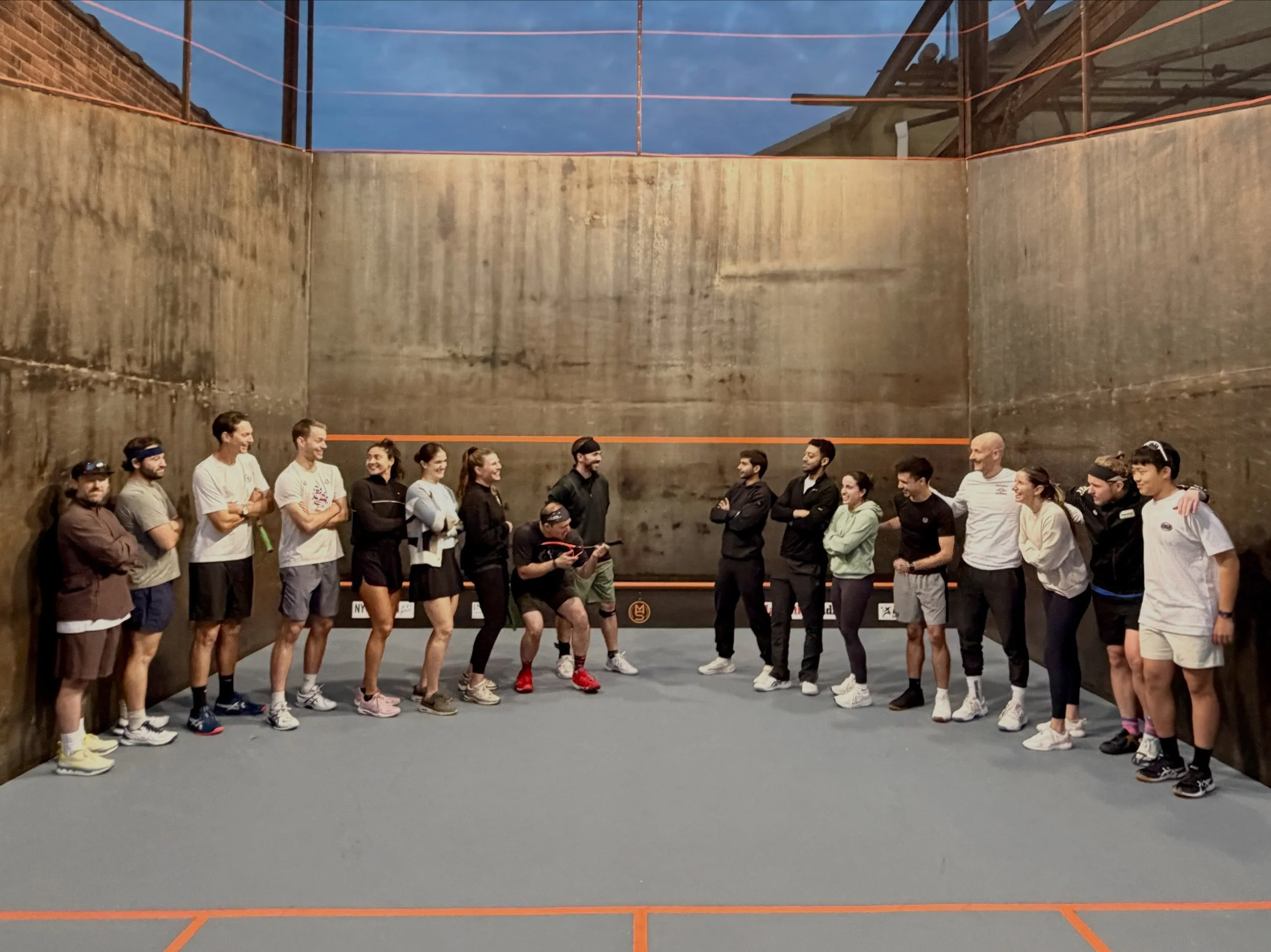 Here&rsquo;s to Pete, @pvdcreed  the Pied Piper who danced us through World Squash Day, attracting and engaging so many pros and leaders in one place. 

What a great vibe, with butterfly effects from the original outdoor steel court in Queens NYC. 

