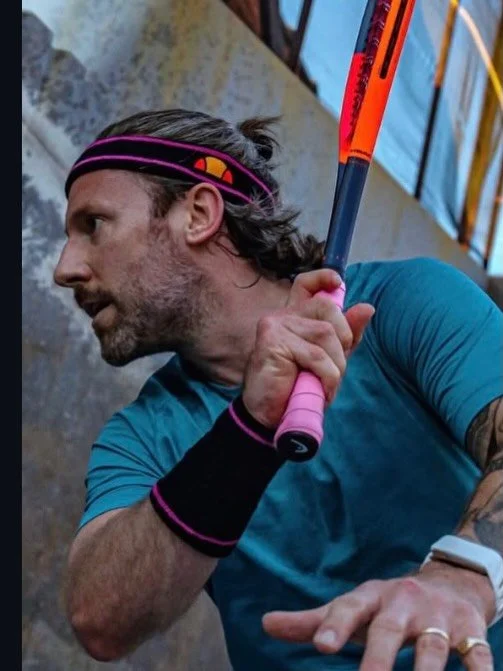 Peeking in, closeups on some of the work of @restrungmag at the Maspeth Welding Intsel Steel PSA Squash Challenger Tour in NYC in September 2026. 
#art #steel #squash #sportsphotography #globalolympicsport