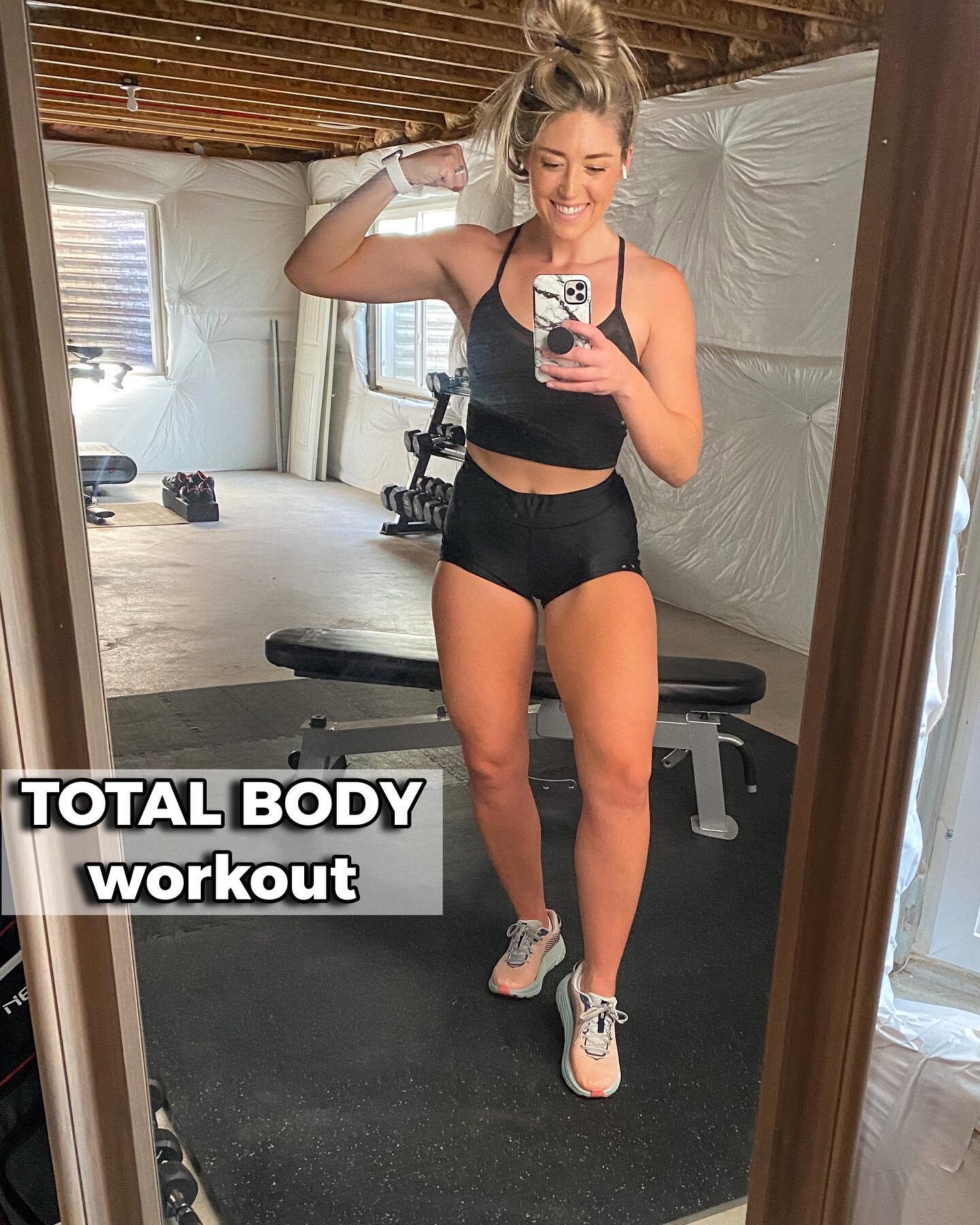 ⚡️TOTAL BODY WORKOUT⚡️ (full workout from app 📲) There is absolutely nothing wrong with wanting to work out to make your body look a certain way. But there is a problem in holding your worth in what your body looks like.⁣⁣
​​⁣⁣
​​I think there is a 