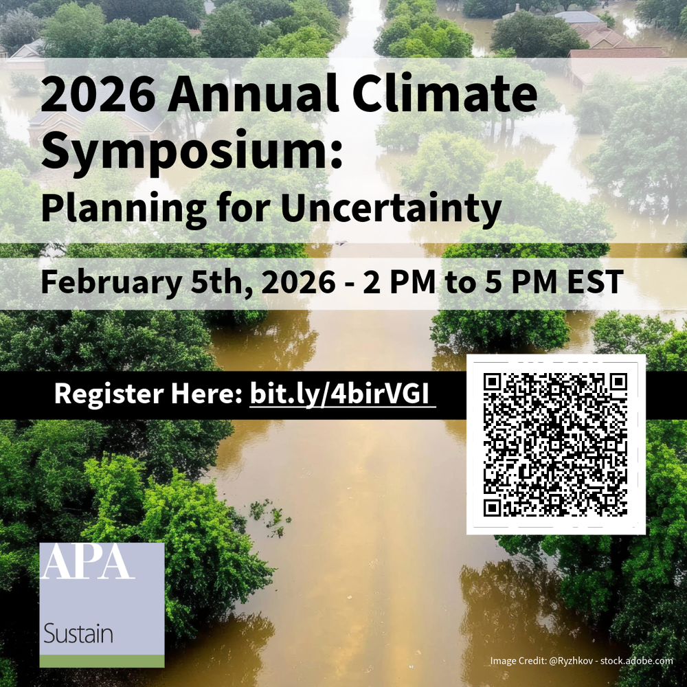 2026 Annual Climate Symposium: Planning for Uncertainty Flyer for APA SCD