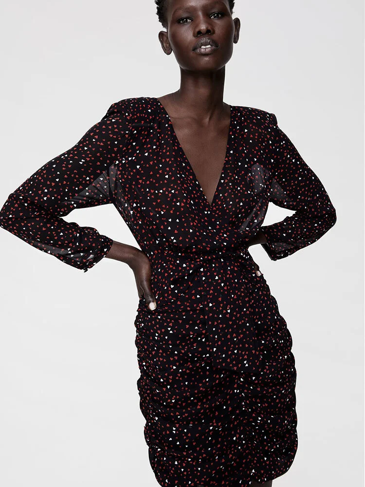 Zara Vestido Estampado Corazones — Guayana Trendy
