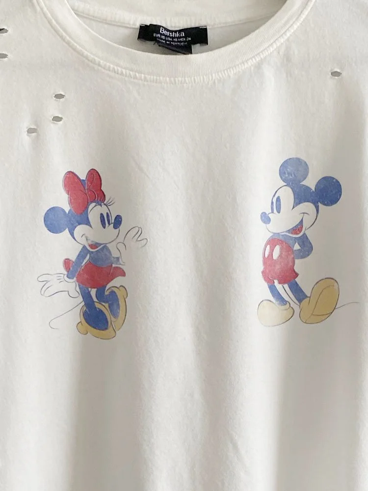 Mickey Mouse Magliette Disney Zuiki Candida Uomo Giubbotti Candida