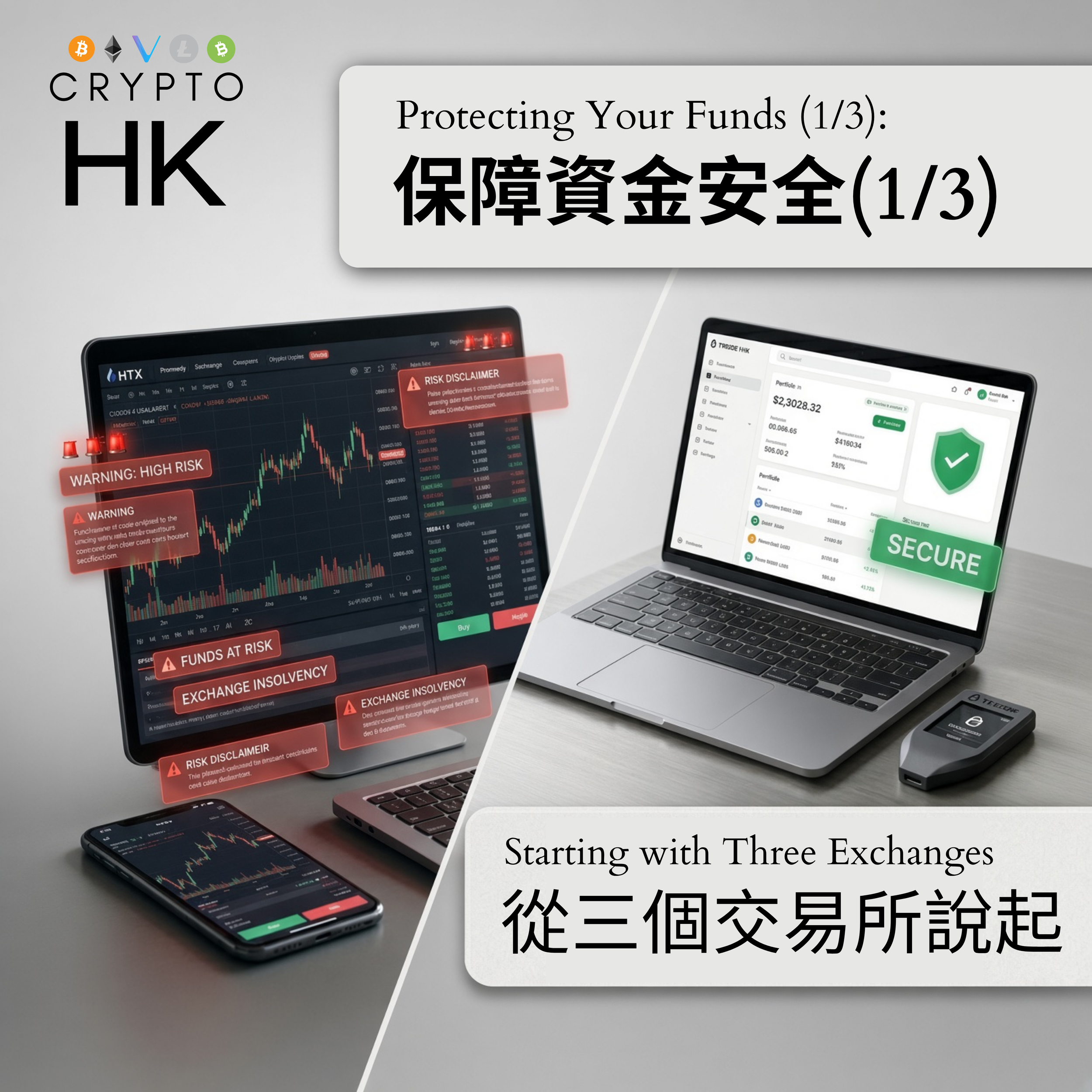 保障資金安全(1/3)︰從三個交易所說起  Protecting Your Funds (1/3): Starting with Three Exchanges