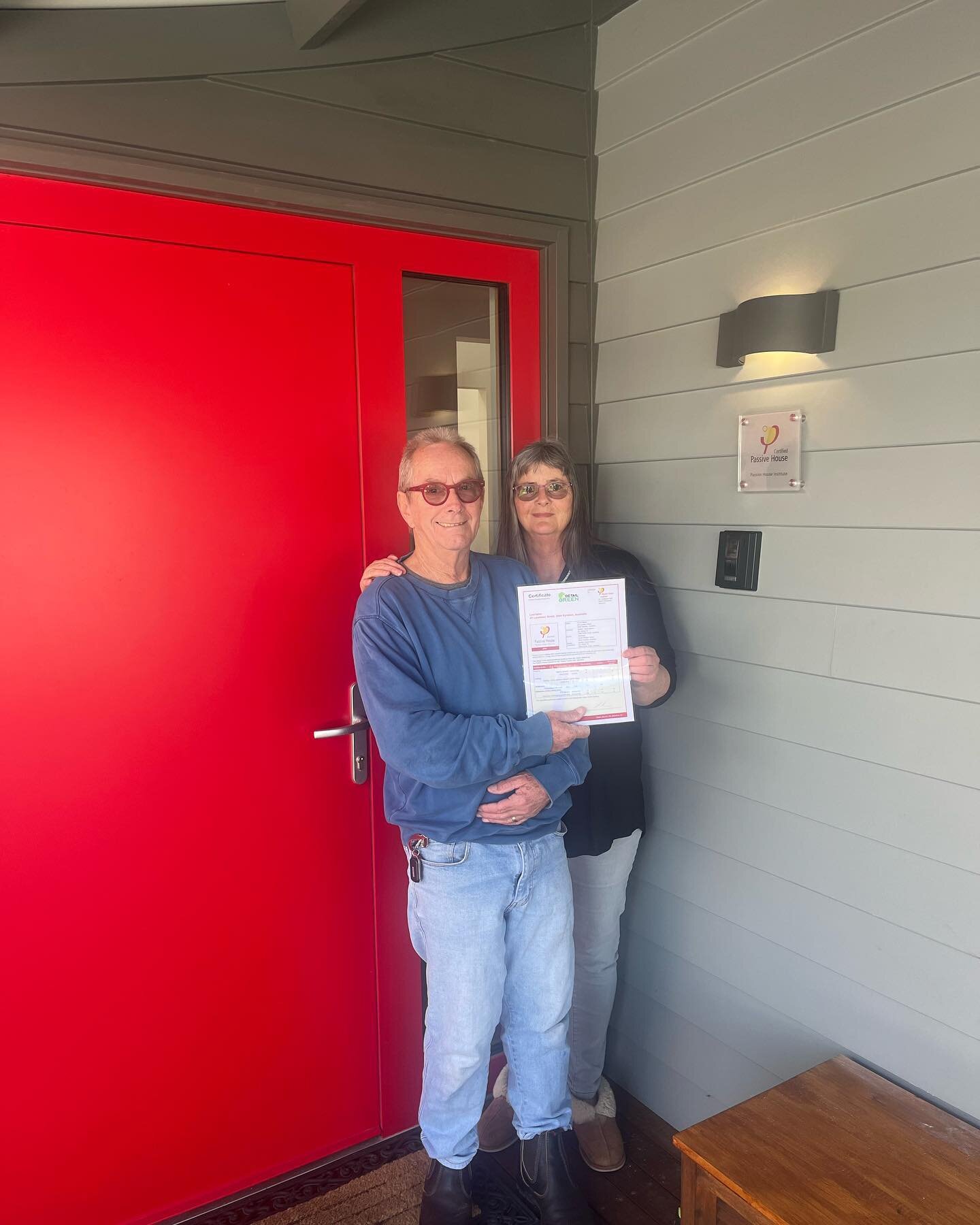 Finally got around to installing plague and giving the certification documentation for our most recently certified #passivhaus - Clients have been living in the house for two years now and are loving it. They&rsquo;re thinking of a change of scenery 