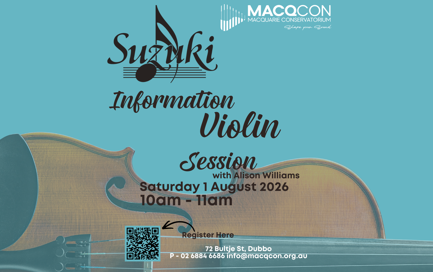 Suzuki Violin Information Session with Alison Williams