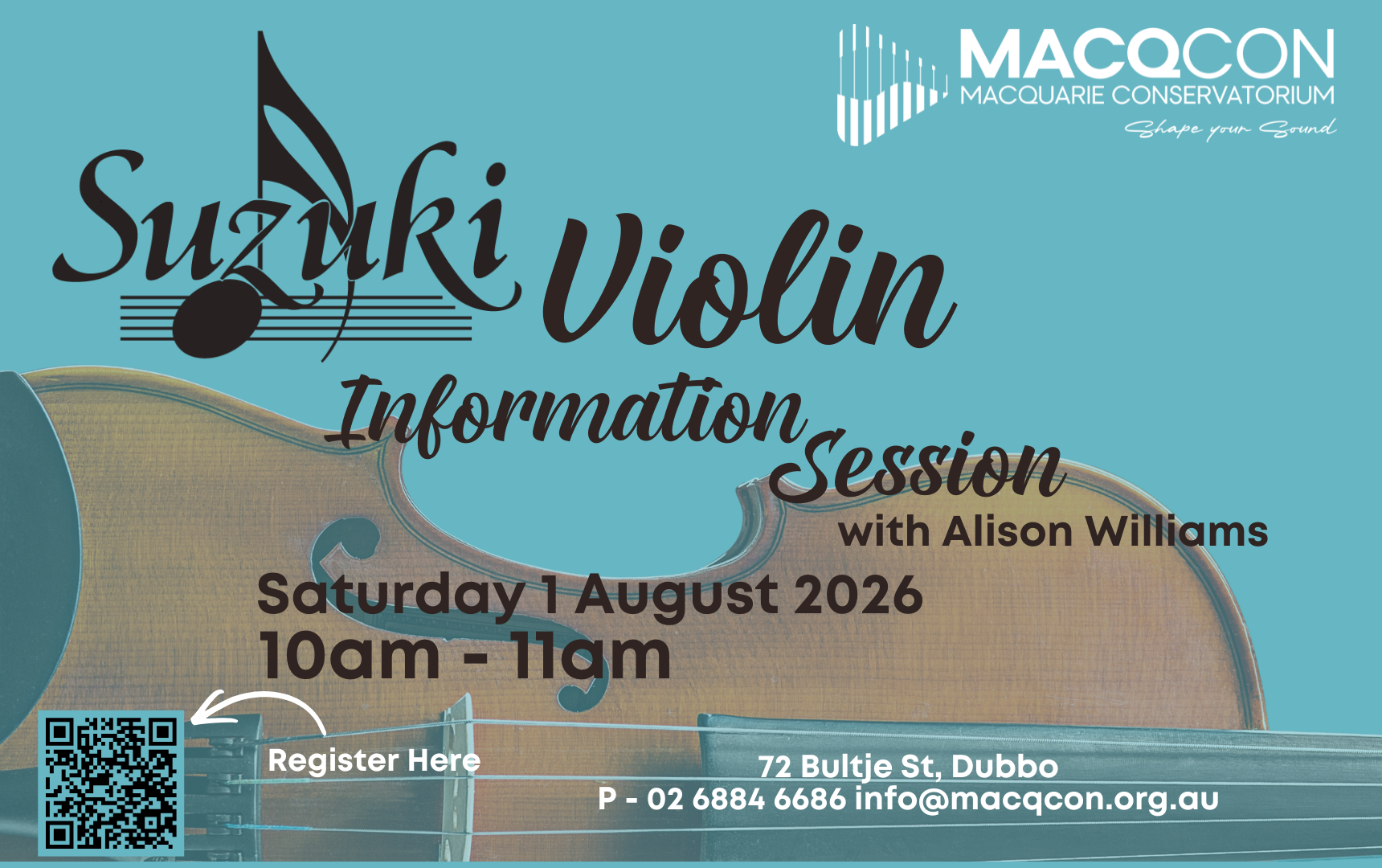 Suzuki Violin Information Session with Alison Williams