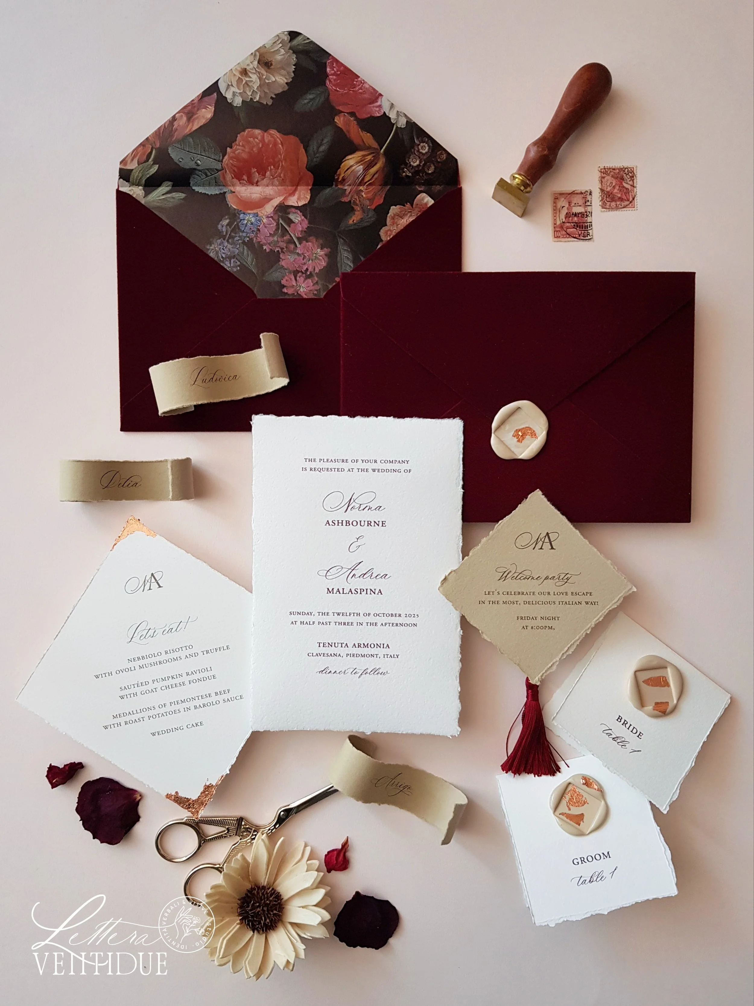 Coordinato grafico di matrimonio_Studio Letteraventidue