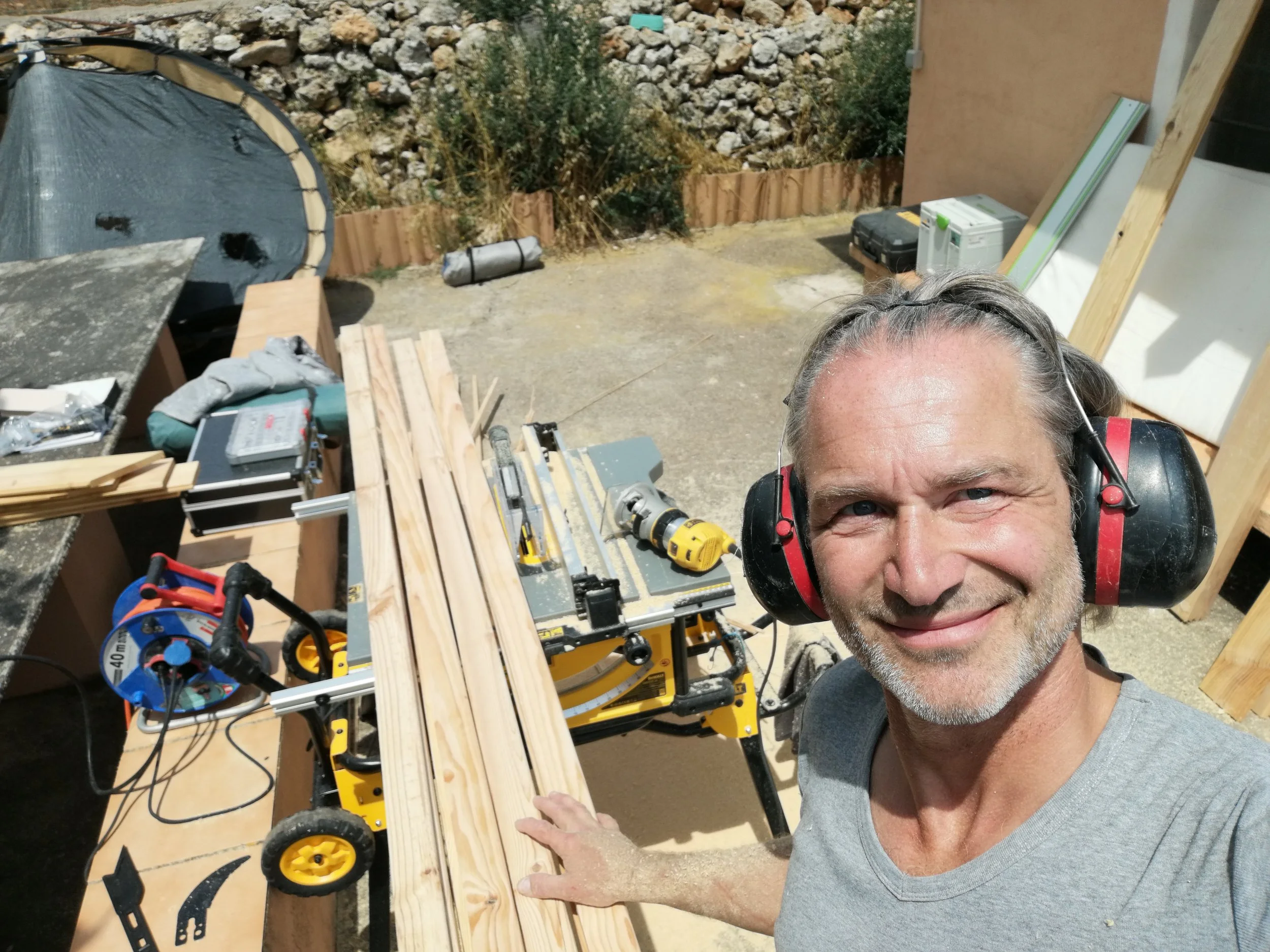 During – Floor installation in progress 