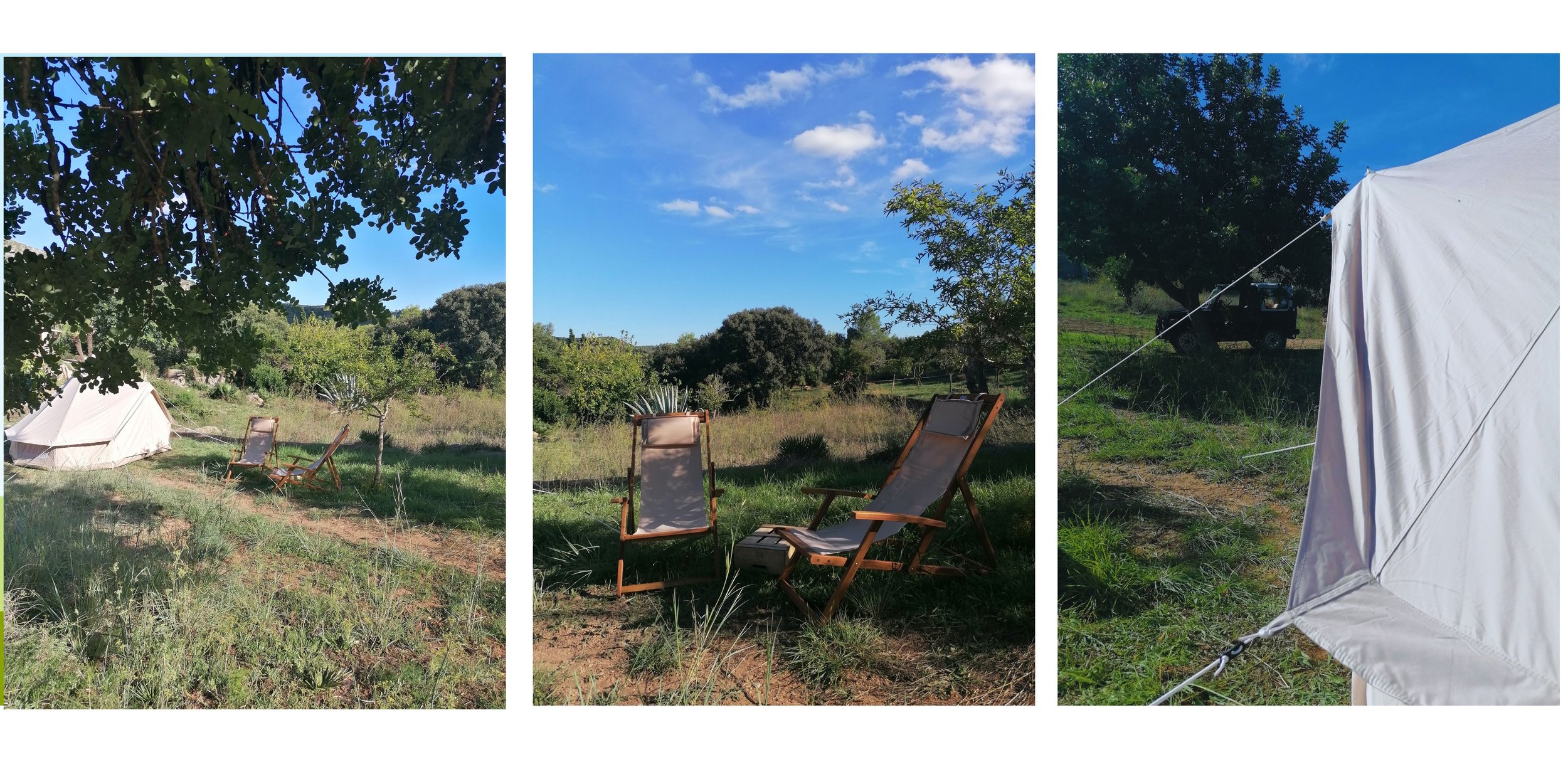 Bell Tent with Outdoor Relaxation Area