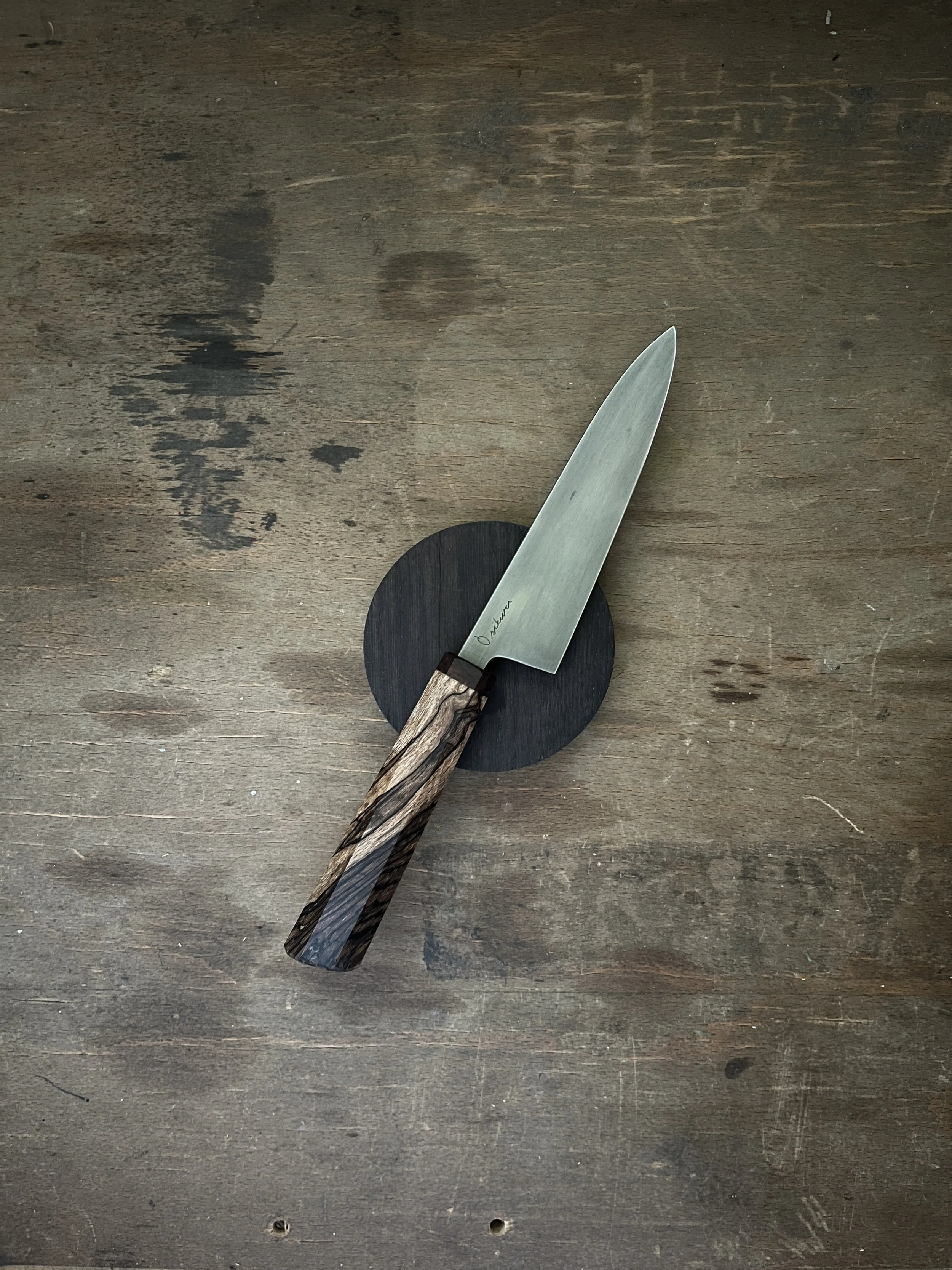 Handmade petty ApexUltra spalted beech Wa handle