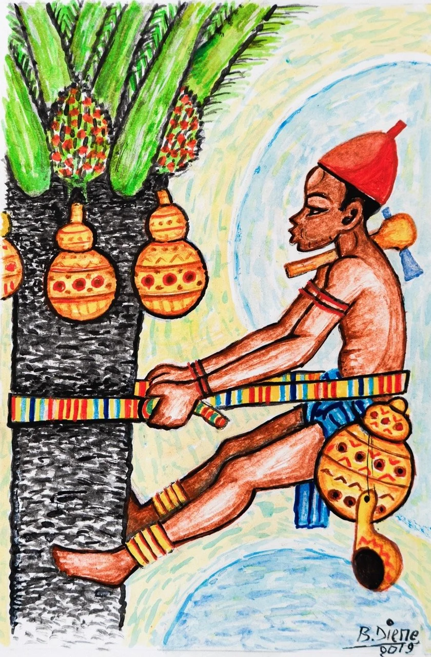 RÉCOLTEUR DU VIN DE PALME