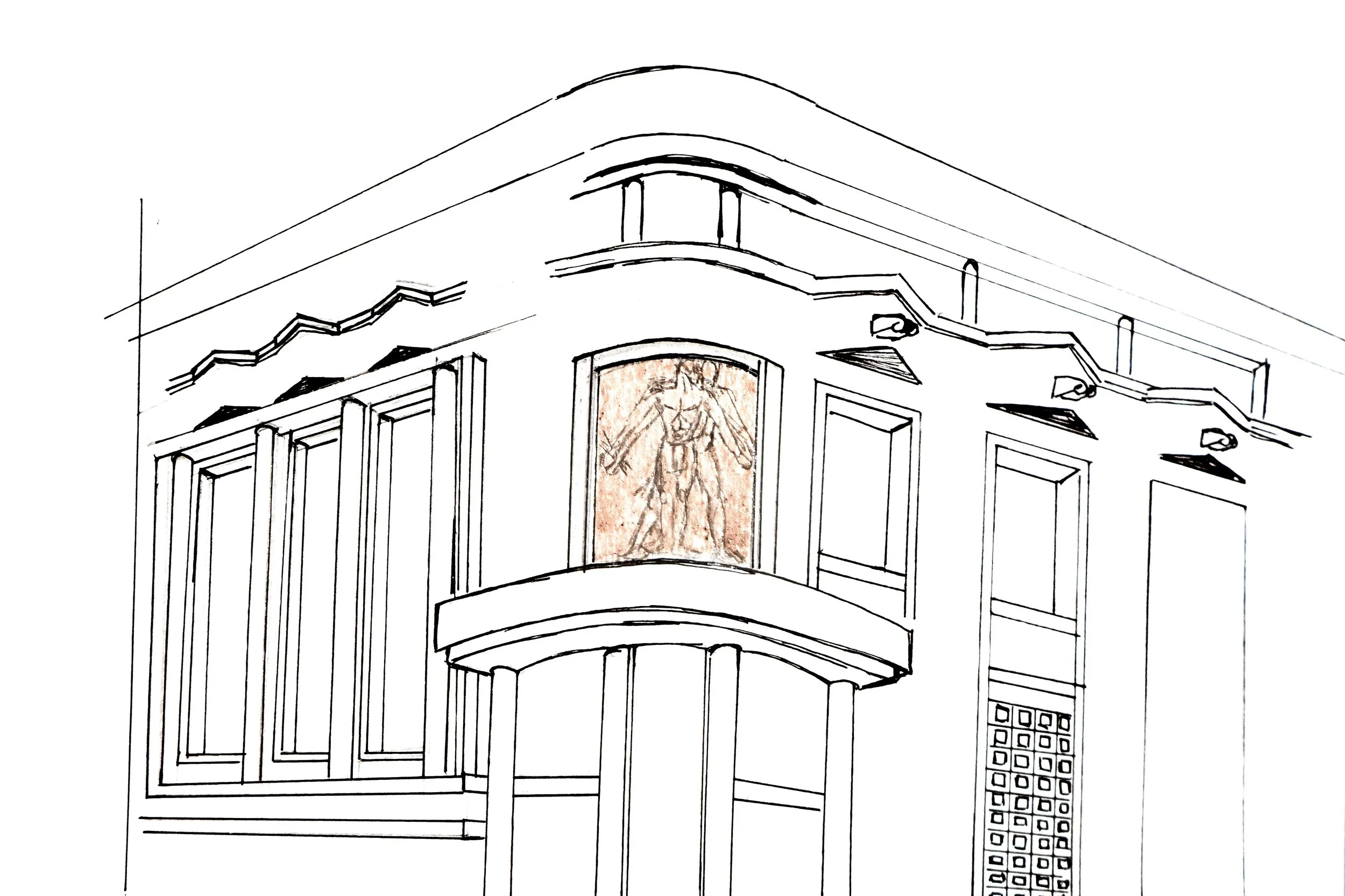 Mischa Sanders & Philipp Putzer_A Tale of Modernism #127_2025_Technique mixte sur papier_16 x 24 cm.jpeg