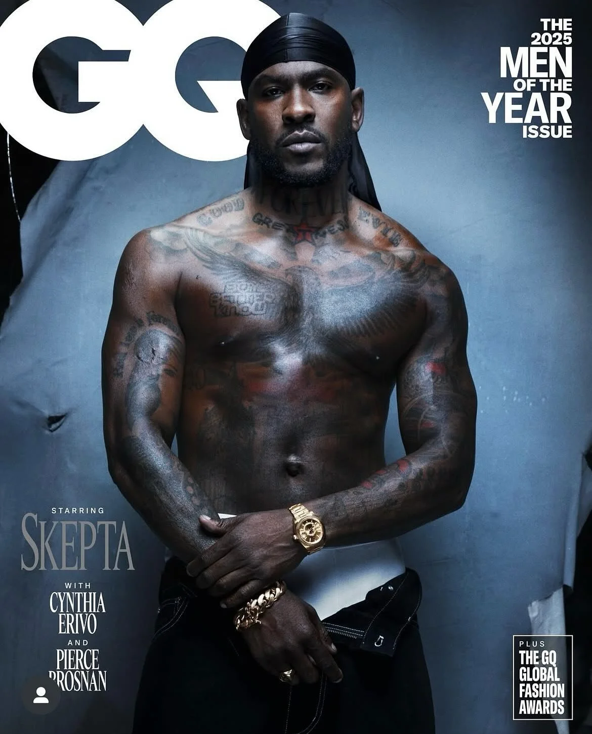 Digi for @jack_bridgland_studio shooting @SKEPTA x @GQ Man Of The Year, 2025.

Written by @shaad
Styling by @kkobi1
Tailoring by @fayeeo
Hair by @tstyles_
Grooming by @nohelia.reyes
Digi: @jonny_rose_digitech
Movement by @yiling_zhao_
Set Design by @
