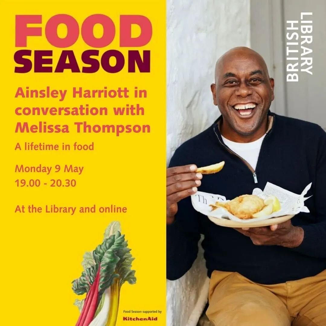 Just over a week until I sit down with @ainsleyfoods at the @britishlibrary for the Food Season. 
Really looking forward to a proper chat with a true pioneer, who I've grown up watching on television. Now I get to ask him all the questions I've alway