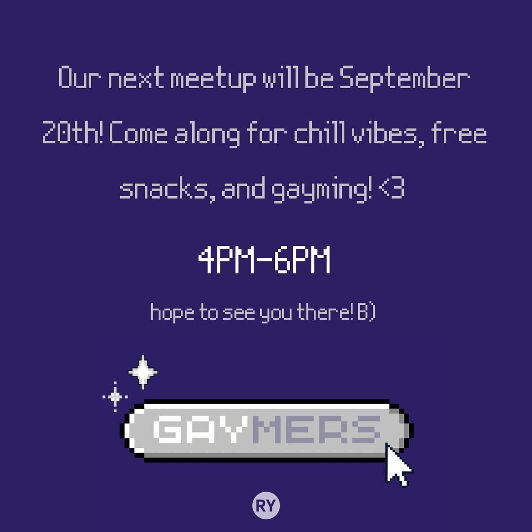 Come along to talk to other gaymers, chill out, play some games on the switch or get into any of the many board games we&rsquo;ve got here at the space! See y&rsquo;all in 2 weeks :3