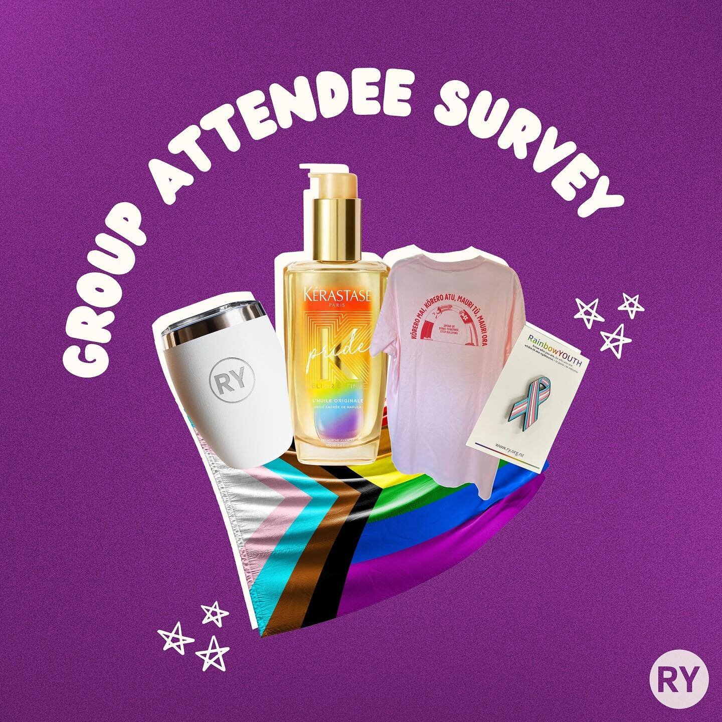 Kia ora Tauranga Pryde attendees! 

As the end of the year quickly approaches, we&rsquo;re looking for some feedback on our groups so we can continue to grow bigger and better across 2024. 

Give us some insight into your experience of RainbowYOUTH g