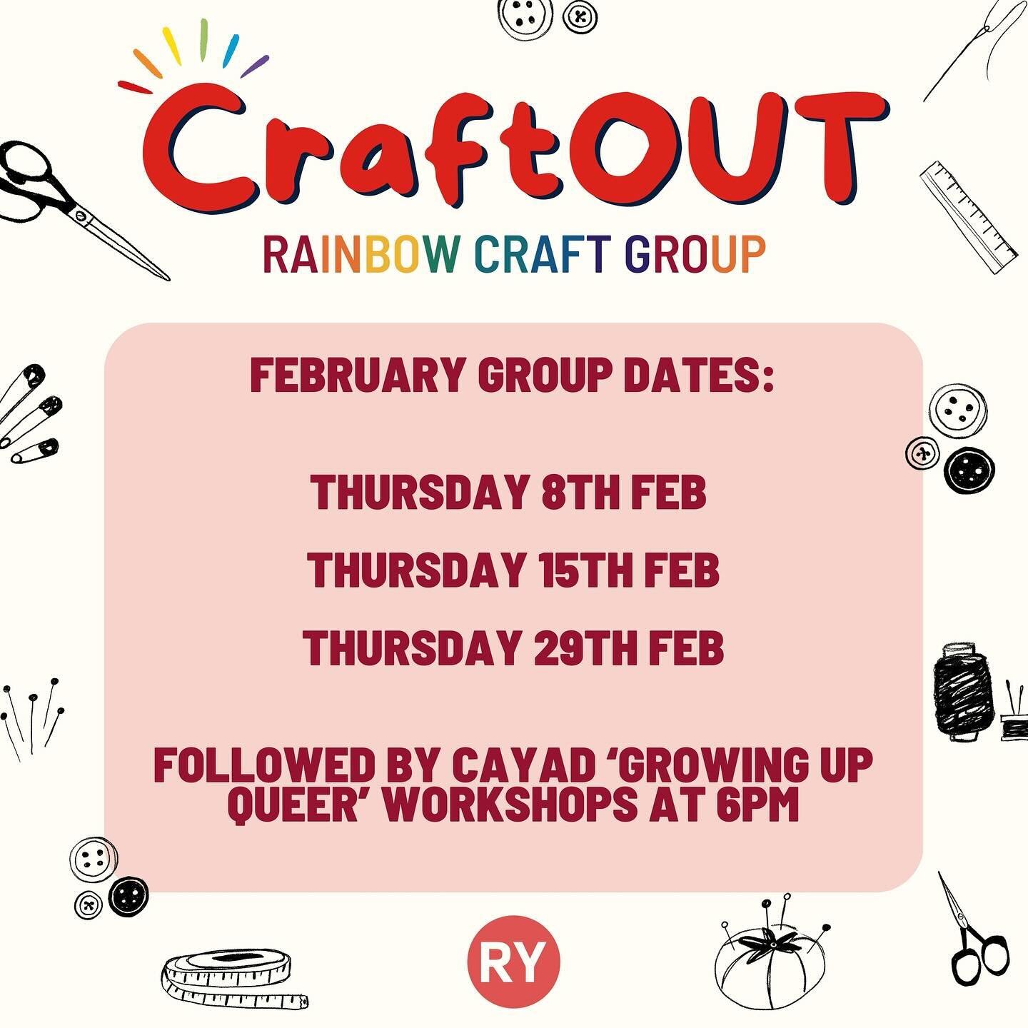 Kia ora everyone! We are back very soon :) These are our dates for February and each group in Feb will be followed by some awesome workshops from CAYAD, starting at 6pm (straight after group!). 

So come along to group and then get into some awesome 