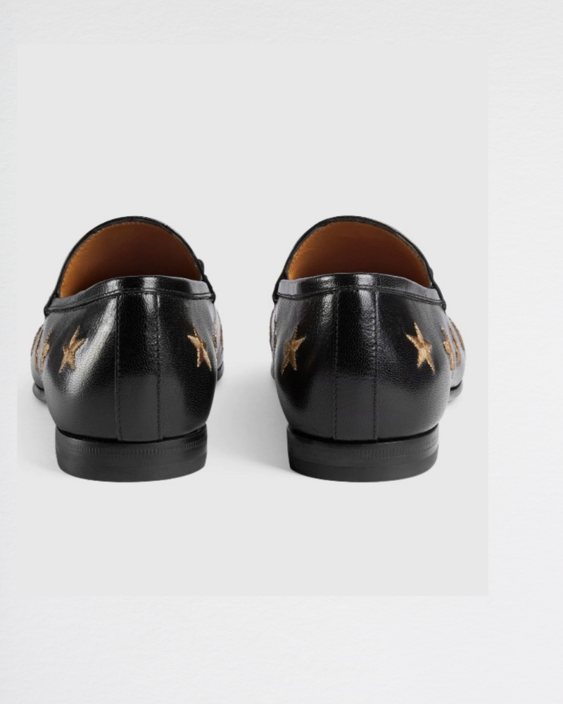 GUCCI Jordaan Embroidered Leather Loafers — The Luxury Couture Wardrobe