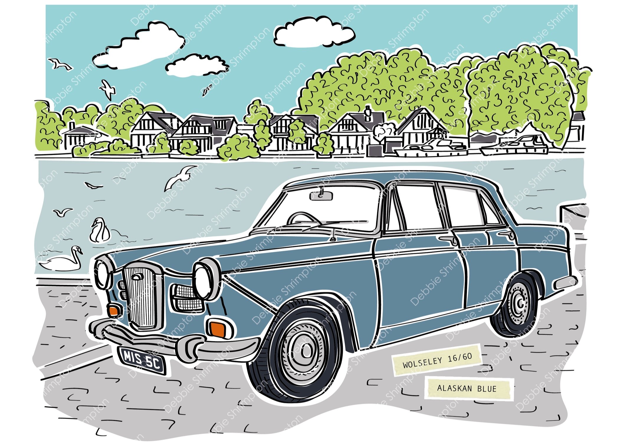 Classic Car Illustrations | Drawings — DEBBIE SHRIMPTON ILLUSTRATES