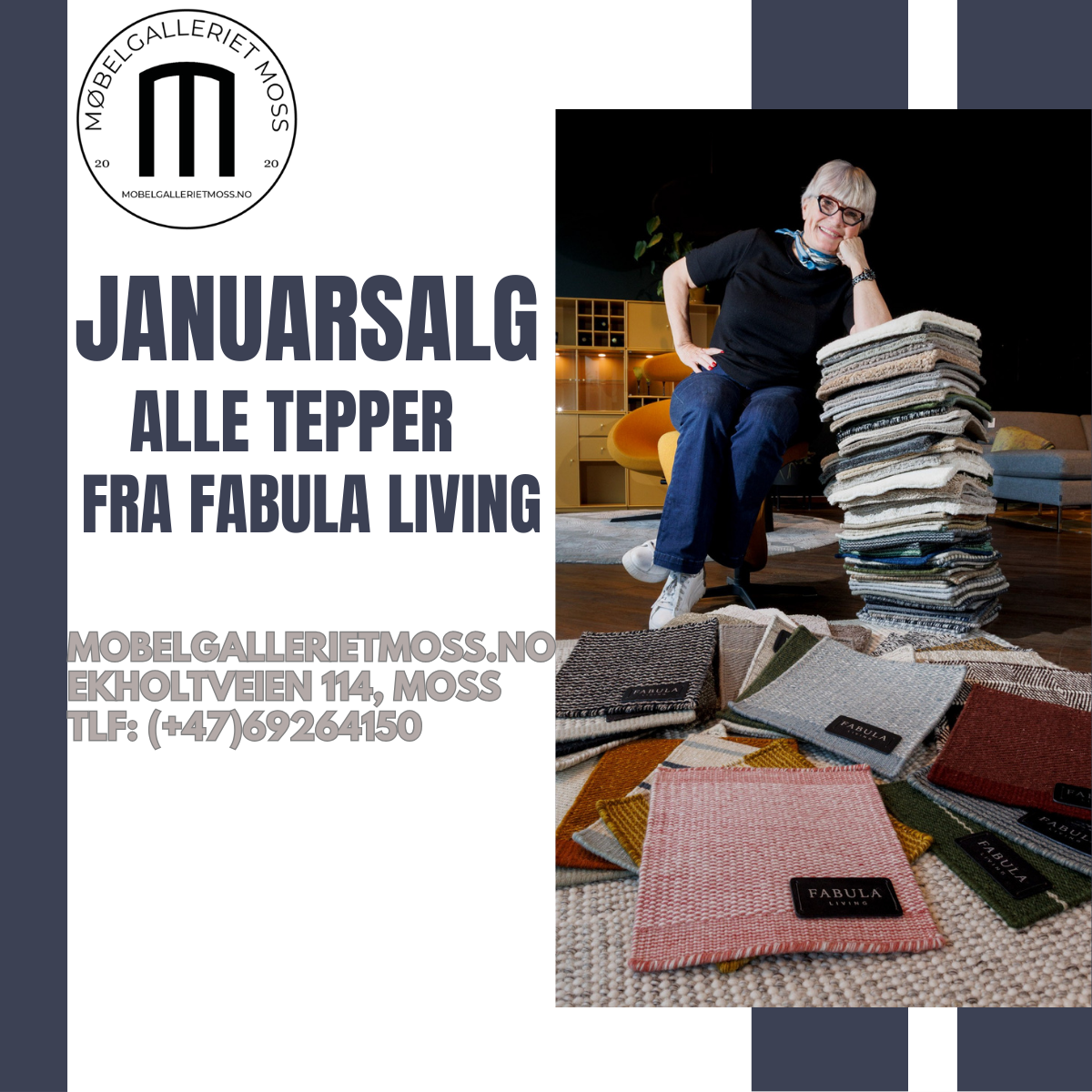 JANUARSALG! TEPPER FABULA LIVING