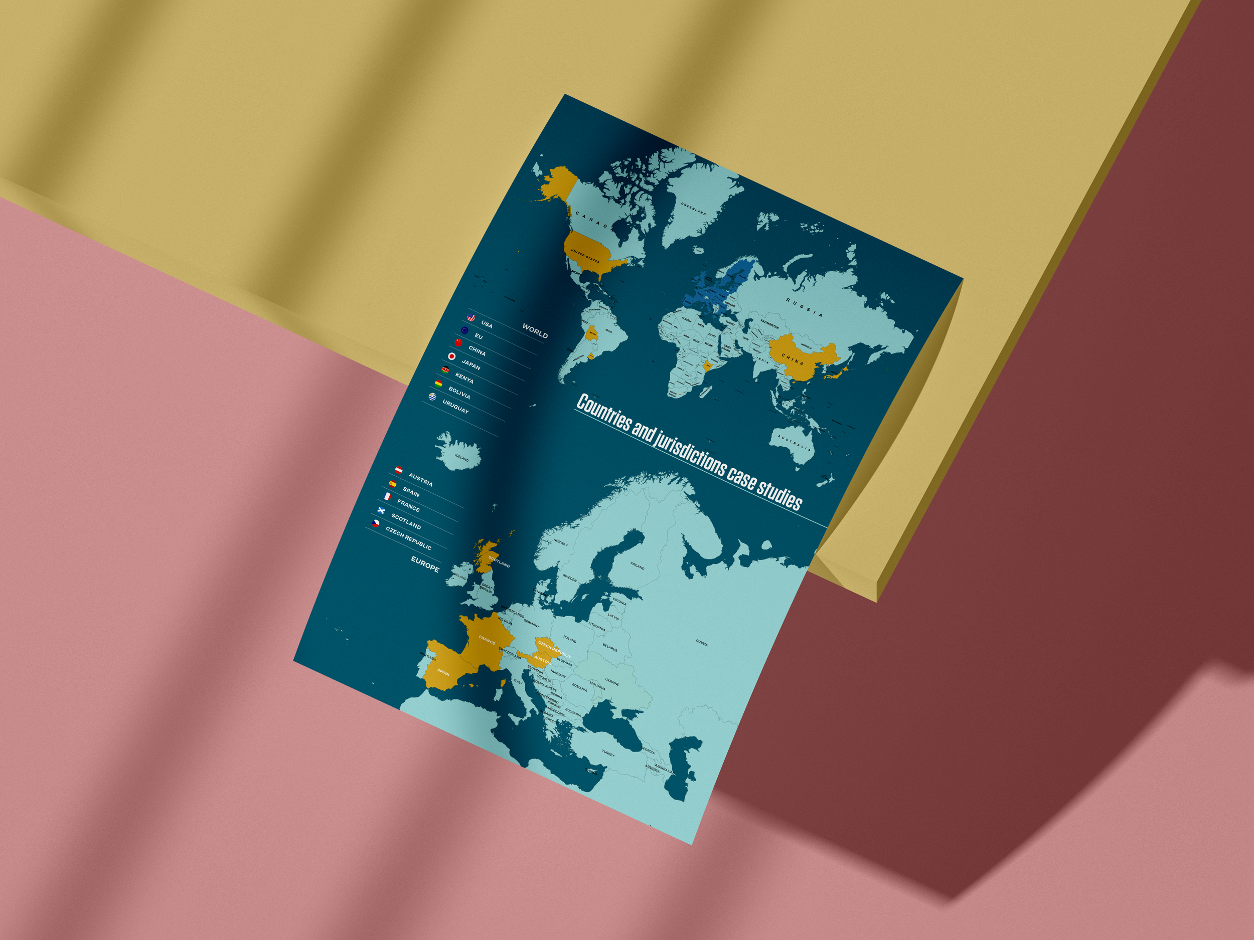 Countries and Jurisdiction case studies map