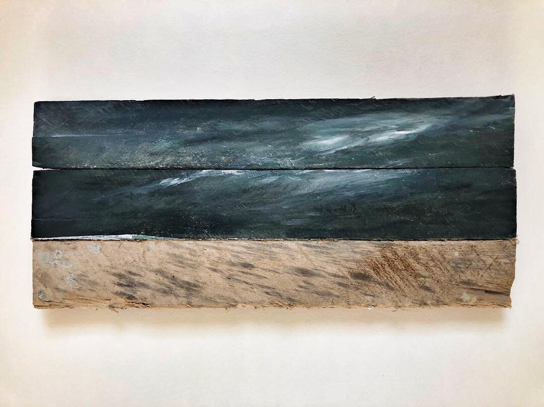 Wave 🌊 on driftwood.  #painting #waves #driftwood #art #contouredspaces