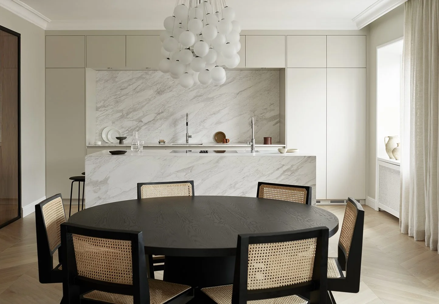 The modern Scandinavian design kitchen