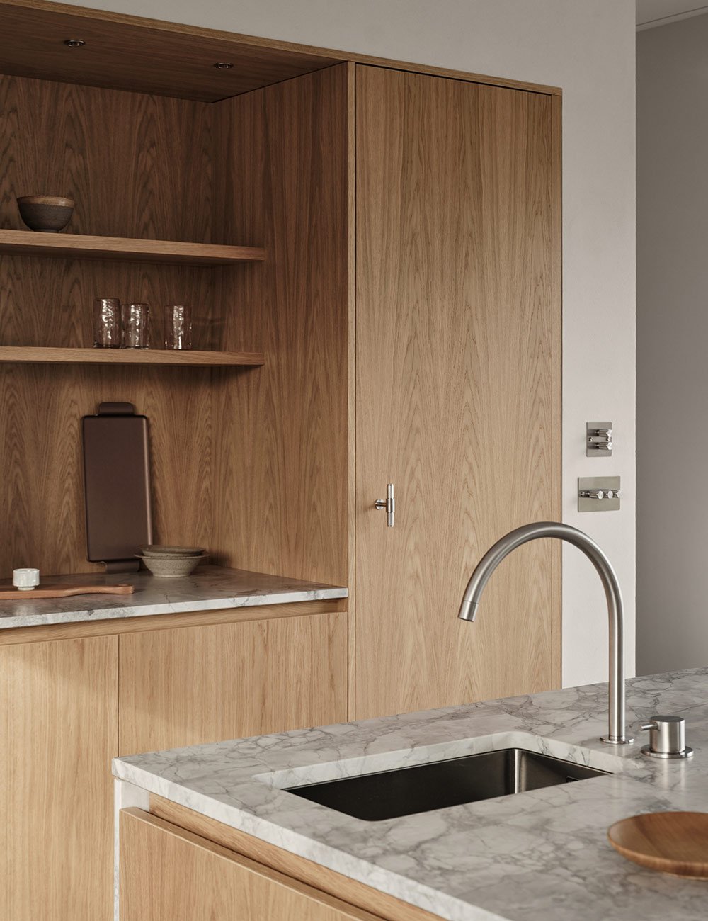 Sink from Decosteel, and tap from Vola