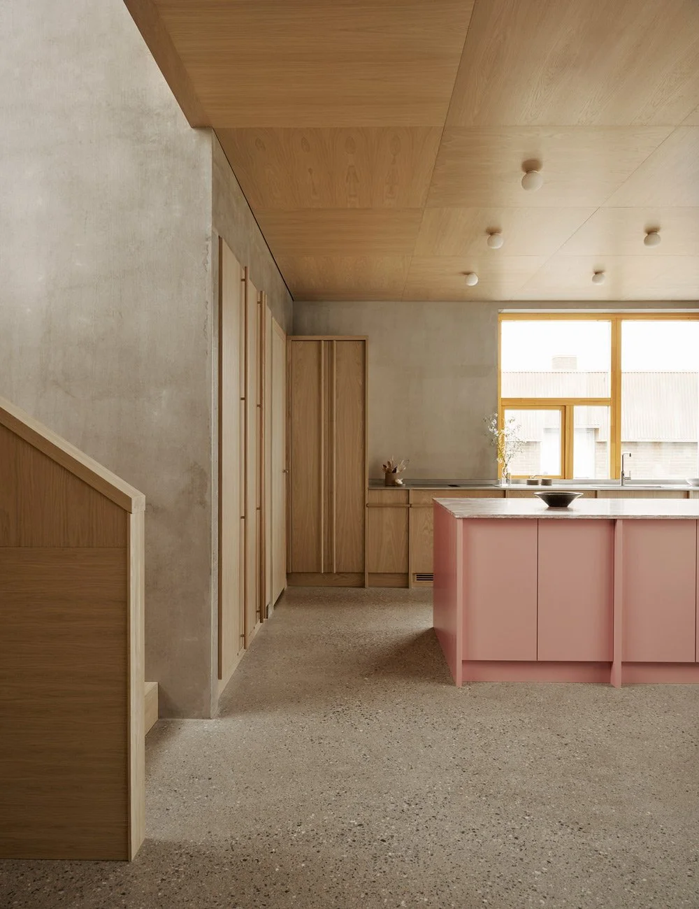 The Pink Kitchen in the Architect-Designed Villa