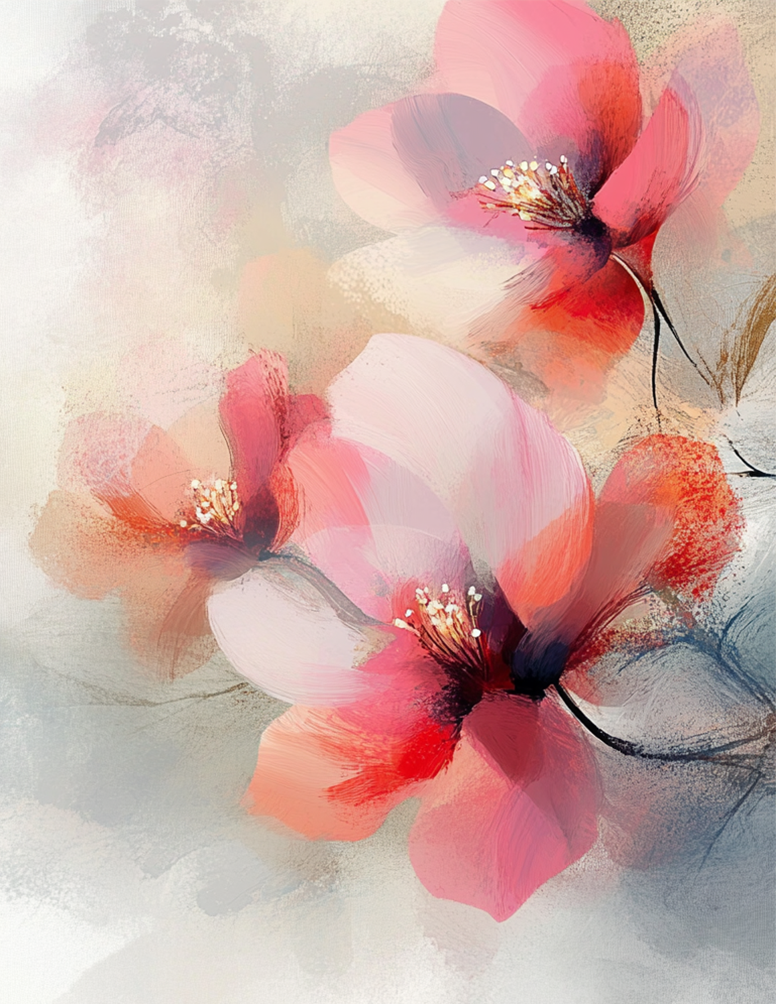 Flowers in Warm Tones