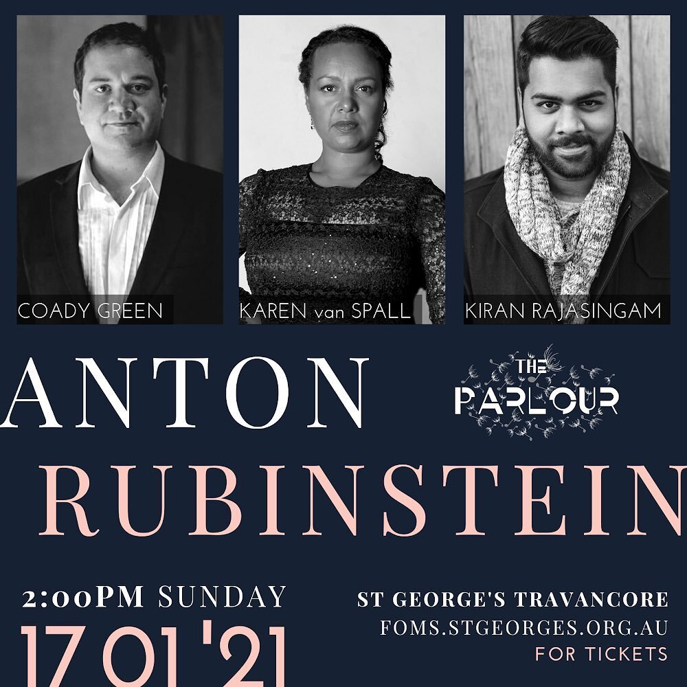 First performance of 2021 and it&rsquo;s a live one! 🎉🙌🏾

Looking forward to joining the folks at @theparlourfinemusic again for a recital of stunning music by Anton Rubinstein. 

Due to COVID-19 restrictions, tickets are strictly limited. 

Check
