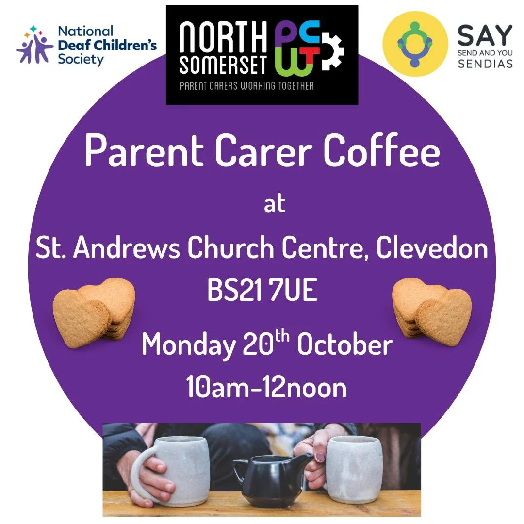 A friendly and informal space for all parent carers to have a chat over hot drinks and biscuits! Drop in for support, signposting, or just a catch-up. Your child doesn't need a diagnosis for you to be part of our community. Our doors are open and we 