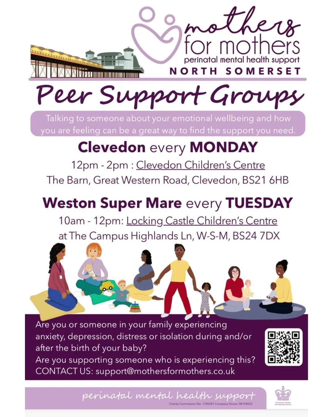 Mothers for Mothers are a Bristol-based charity offering peer support to mothers experiencing isolation, anxiety, depression during pregnancy or after the birth of one or more of their babies. 🫂