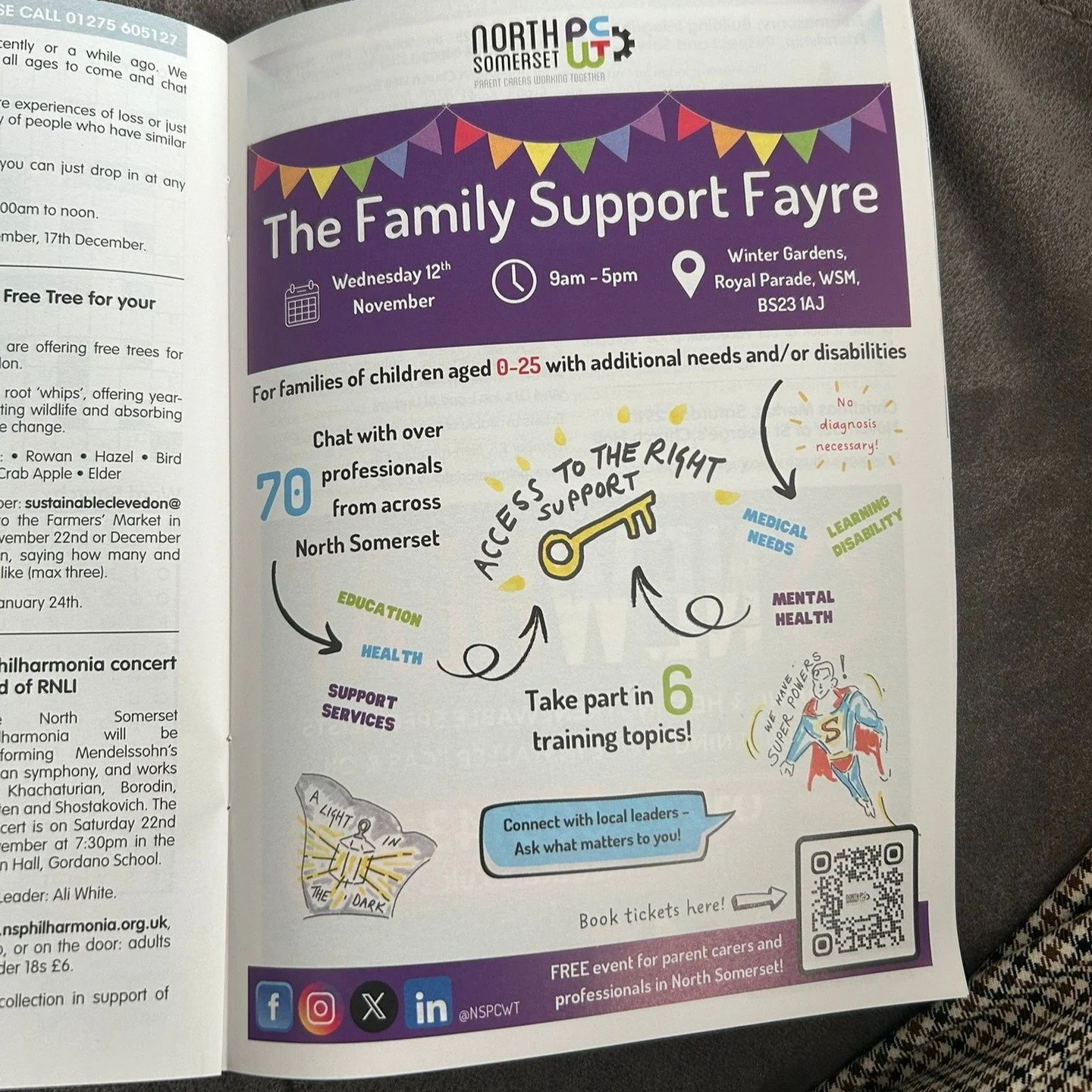 Local Reach magazines are being delivered all around North Somerset today - and look how great our Family Support Fayre poster looks😍 (copy received in the Portishead area)
 Have you spotted us in your copy? We'd love you to share with us!
Don't for