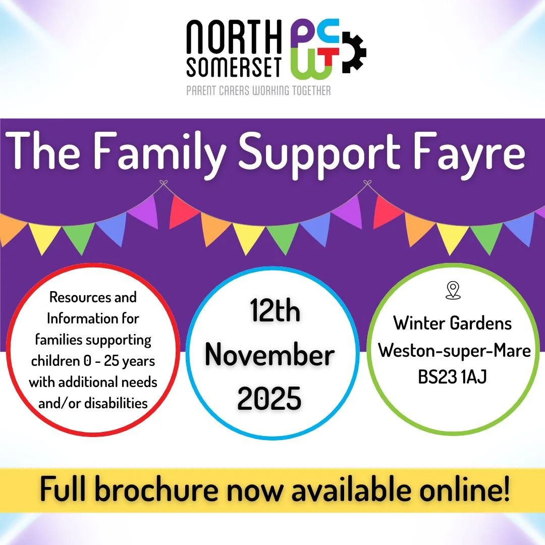 📣 THE FULL BROCHURE IS AVAILABLE ONLINE! With just 9 days to go.... Get Ready for the Family Support Fayre! 🚀

Want the complete schedule and a sneak peek at what's in store? Take a look at our Family Support Fayre brochure (and book your FREE tick