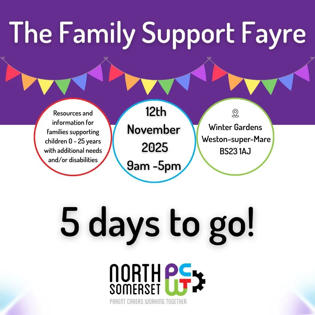 5 DAYS TO GO⌛🤩

It's not too late to join us at the Family Support Fayre&mdash;your essential one-stop event for vital resources and information to support your children and young people 💫 Get your FREE tickets now ➡️ https://www.eventbrite.co.uk/e