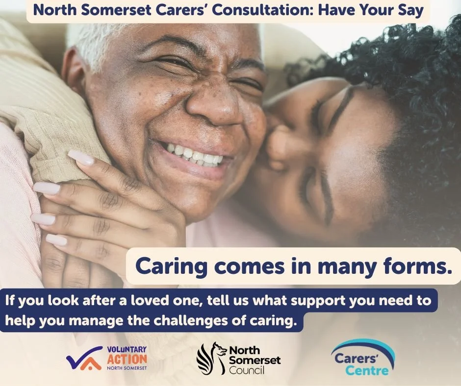 💬 Are you looking after a loved one in North Somerset?
Whether you're picking up shopping, helping with daily tasks, or providing full-time care &mdash; you are a carer, and your voice matters.

🧁 Pop along to a friendly drop-in (with free tea and 