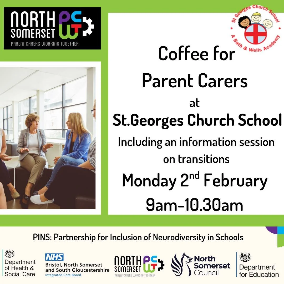 ✨ PINS ✨

We&rsquo;re excited to invite parent carers of St Georges Church School to join us for this friendly information session 💡

Come along to learn more about the PINS project, ask questions, and connect with others in your school community. W