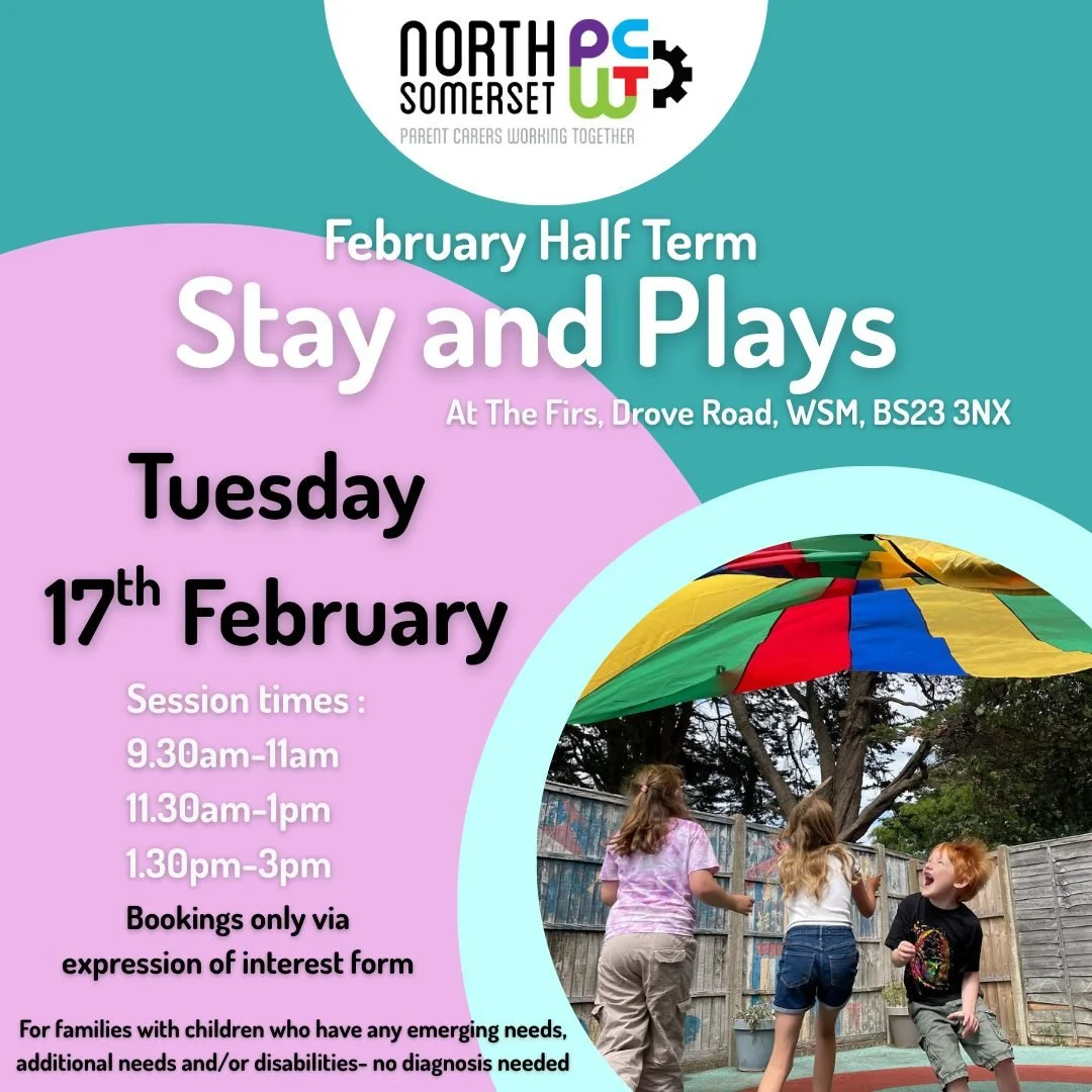 🌟 February Half-Term Stay &amp; Play Sessions 🌟

We&rsquo;re excited to offer 3 Stay &amp; Play sessions this February half term!

👨🏾&zwj;🦽&zwj;➡️👨&zwj;👩&zwj;👧&zwj;👦 Who&rsquo;s it for?
Children and young people with additional needs and/or 