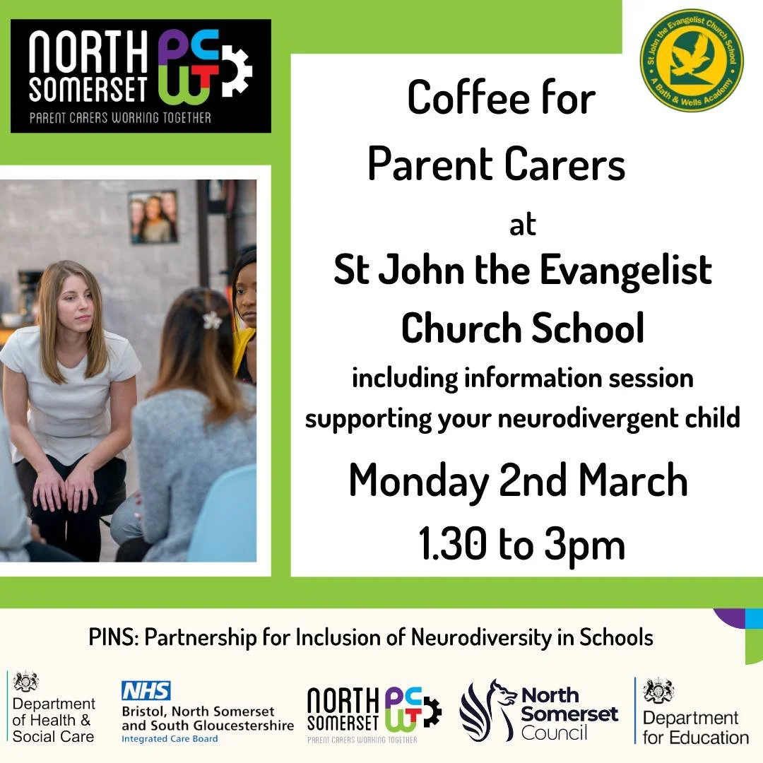 ✨ PINS ✨

We&rsquo;re excited to invite parent carers of St John the Evangelist Church School to join us for this friendly information session 💡

Come along to learn more about the PINS project, ask questions, and connect with others in your school 