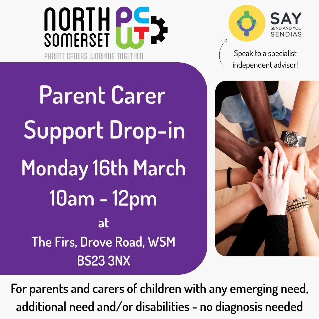 📍 Drop-in for a coffee and support in Weston! 🙌

Join us for a friendly, informal space where all parent carers are welcome to pop in for support, signposting, or simply a relaxed catch-up over a coffee.

You don&rsquo;t need a diagnosis for your c