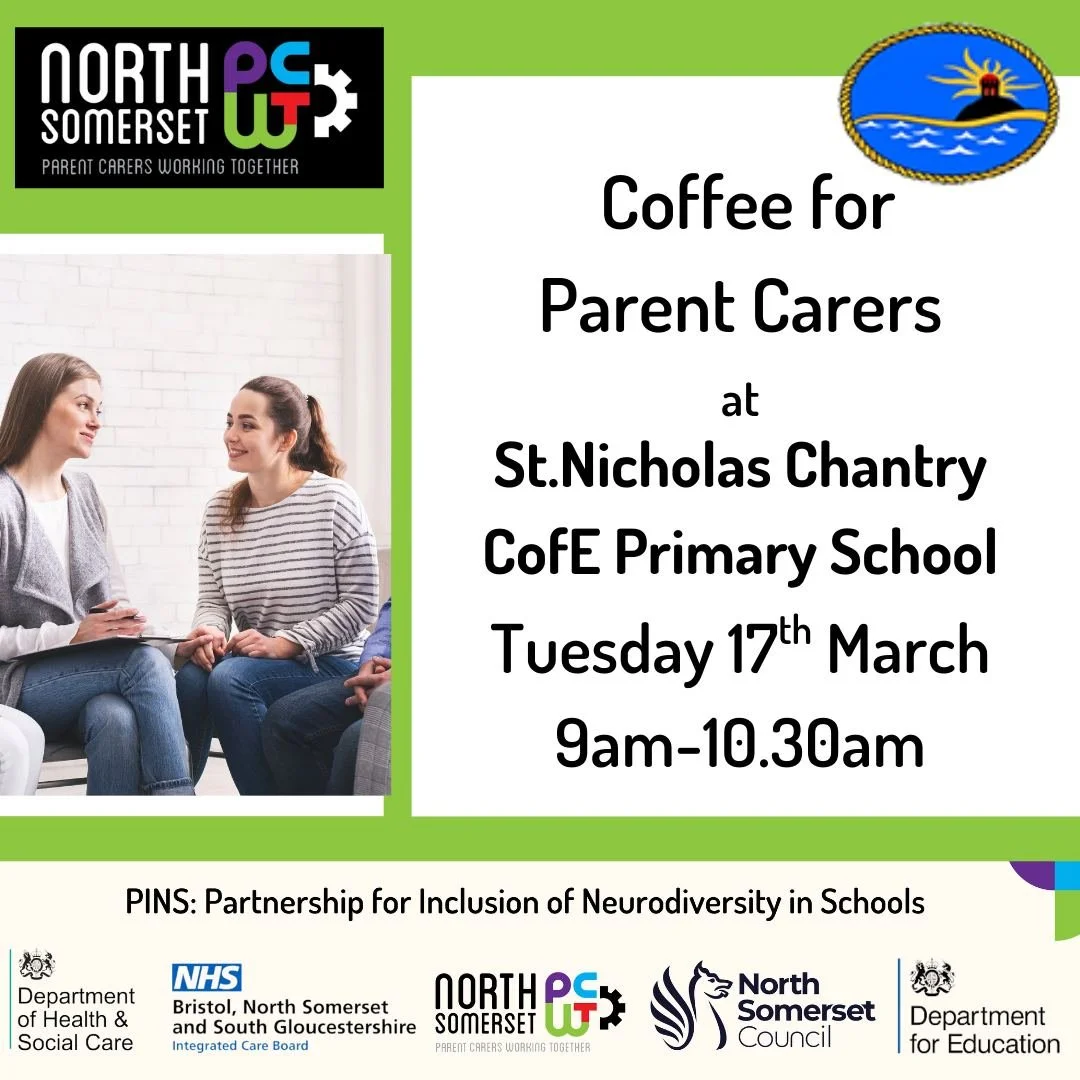 ✨ PINS ✨

We&rsquo;re excited to invite parent carers of St Nicholas Chantry CofE Primary School to join us for this friendly meeting 🤝

Come along to learn more about the PINS project, ask questions, and connect with others in your school community