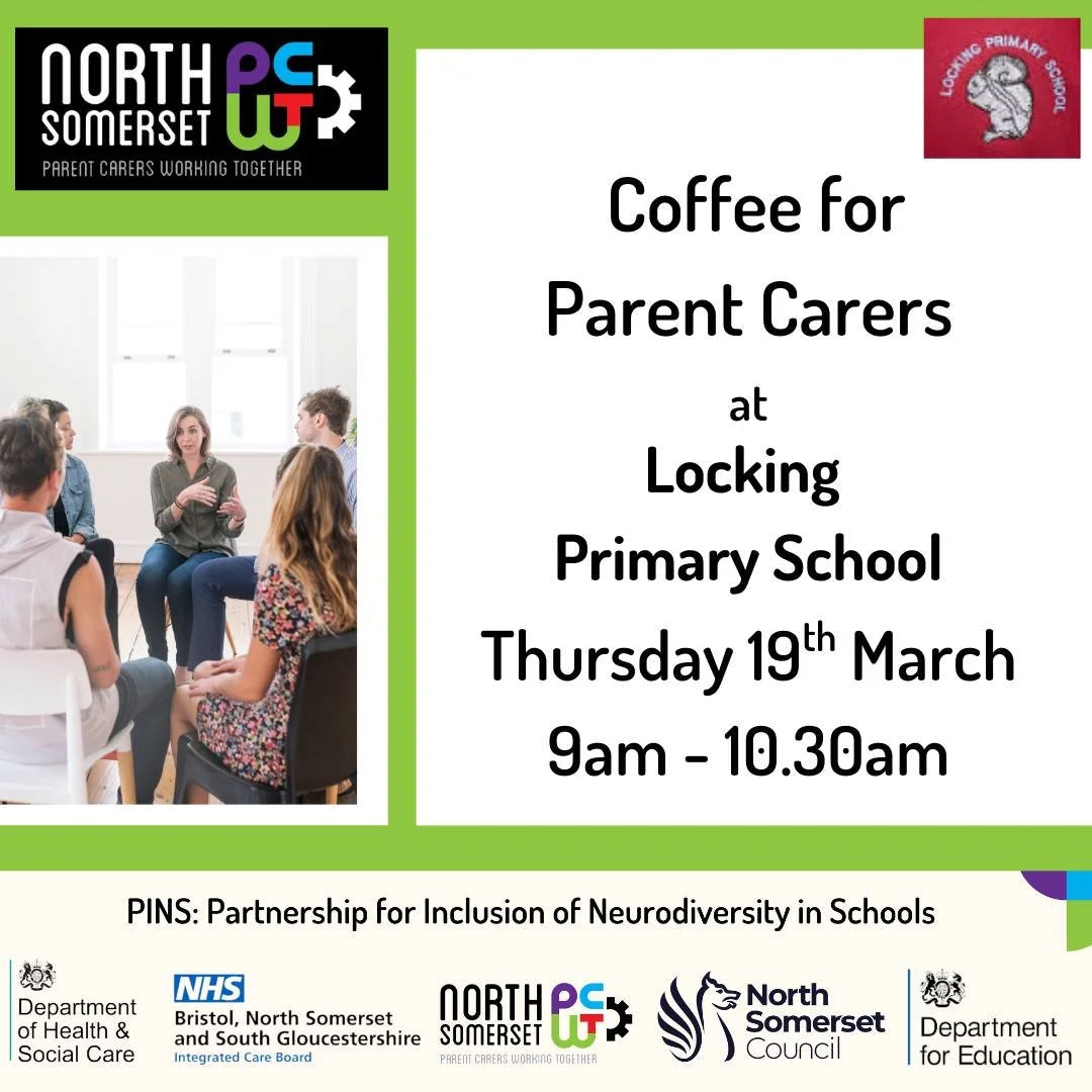 ✨ PINS ✨

We&rsquo;re excited to invite parent carers of Locking Primary School to join us for this friendly information session 💡

Come along to learn more about the PINS project, ask questions, and connect with others in your school community. We 
