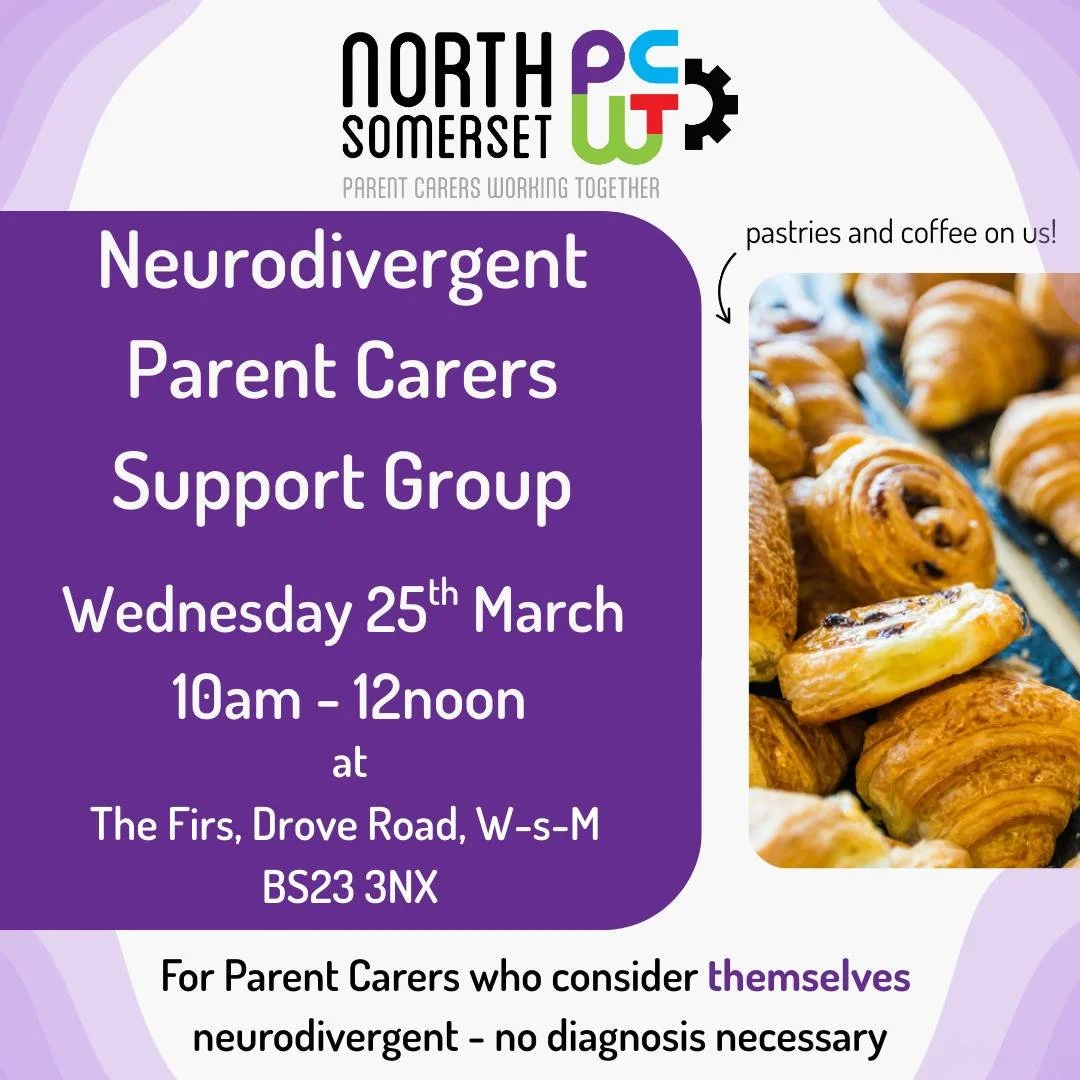 📣Are you Neurodivergent AND a Parent Carer? This one is for you 🫵 ✨

Here, you'll have the chance to share experiences, talk about your own neurodivergence, and connect with others who understand. No diagnosis is necessary&mdash;just come along for