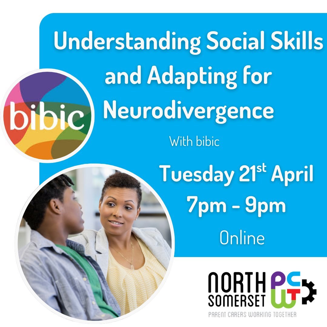 New training with Bibic!

Training in Understanding Social Skills and Adapting for Neurodivergence equips parent carers and professionals with the insight and tools needed to support meaningful social development.

For more information and to book yo