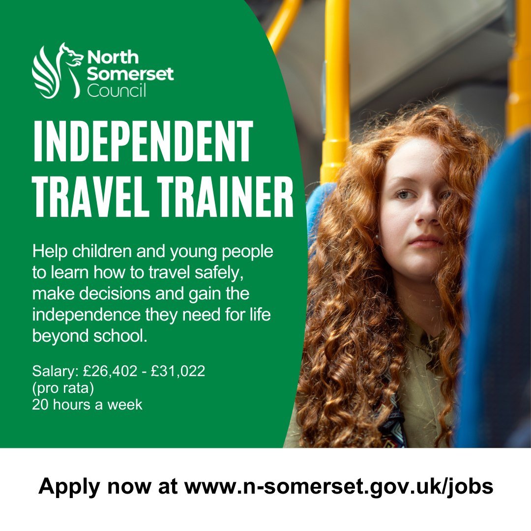 Could you help North Somerset children and young people build confidence, independence and essential life skills? ✨

North Somerset Council is growing their Independent Travel Trainer team and they&rsquo;re looking for new recruits!

'The team suppor