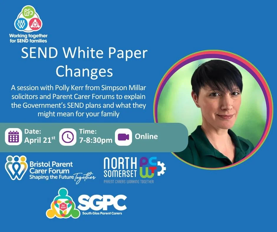 📋💙 Trying to make sense of the SEND White Paper? We&rsquo;re here to help.

Come along to a straightforward, easy-to-understand session exploring what the &ldquo;Every Child Achieving&rdquo; paper could mean for children and families.

We&rsquo;ll 